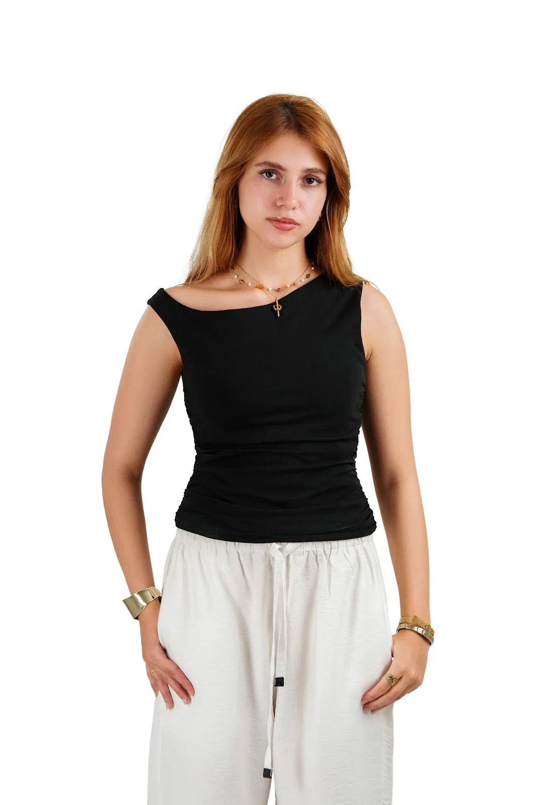 Plein De Vie - One shoulder top black 11
