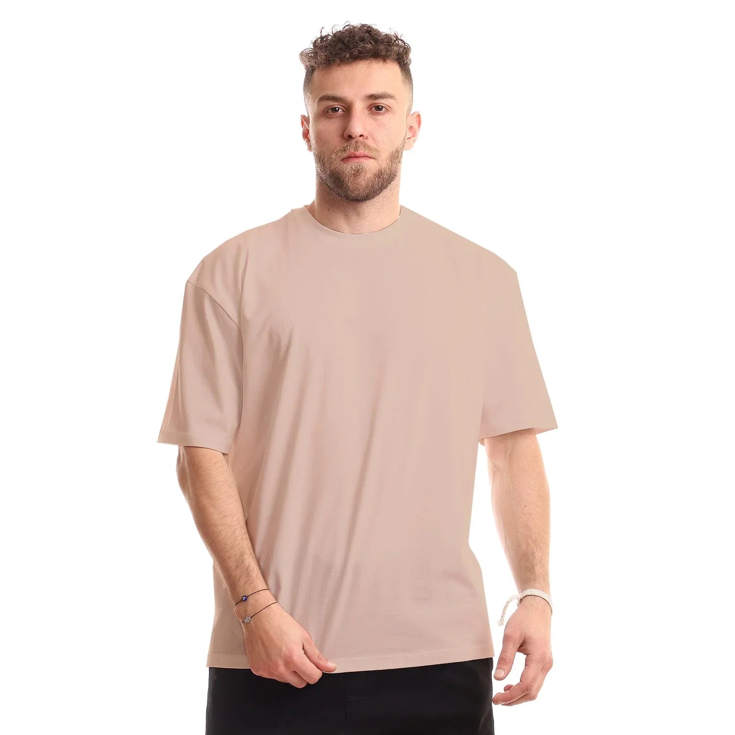 NAS Trends - Basic Unisex Oversized SS T-Shirt - Beige 1