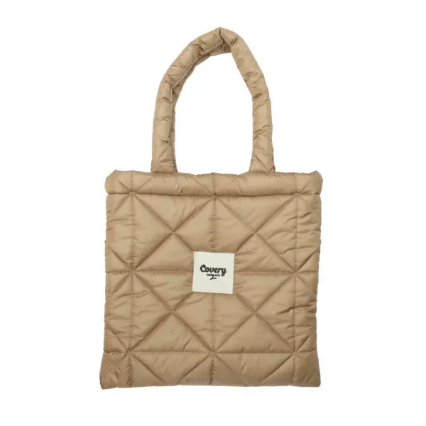 Covery - Brown Puffy Tote Bag 1