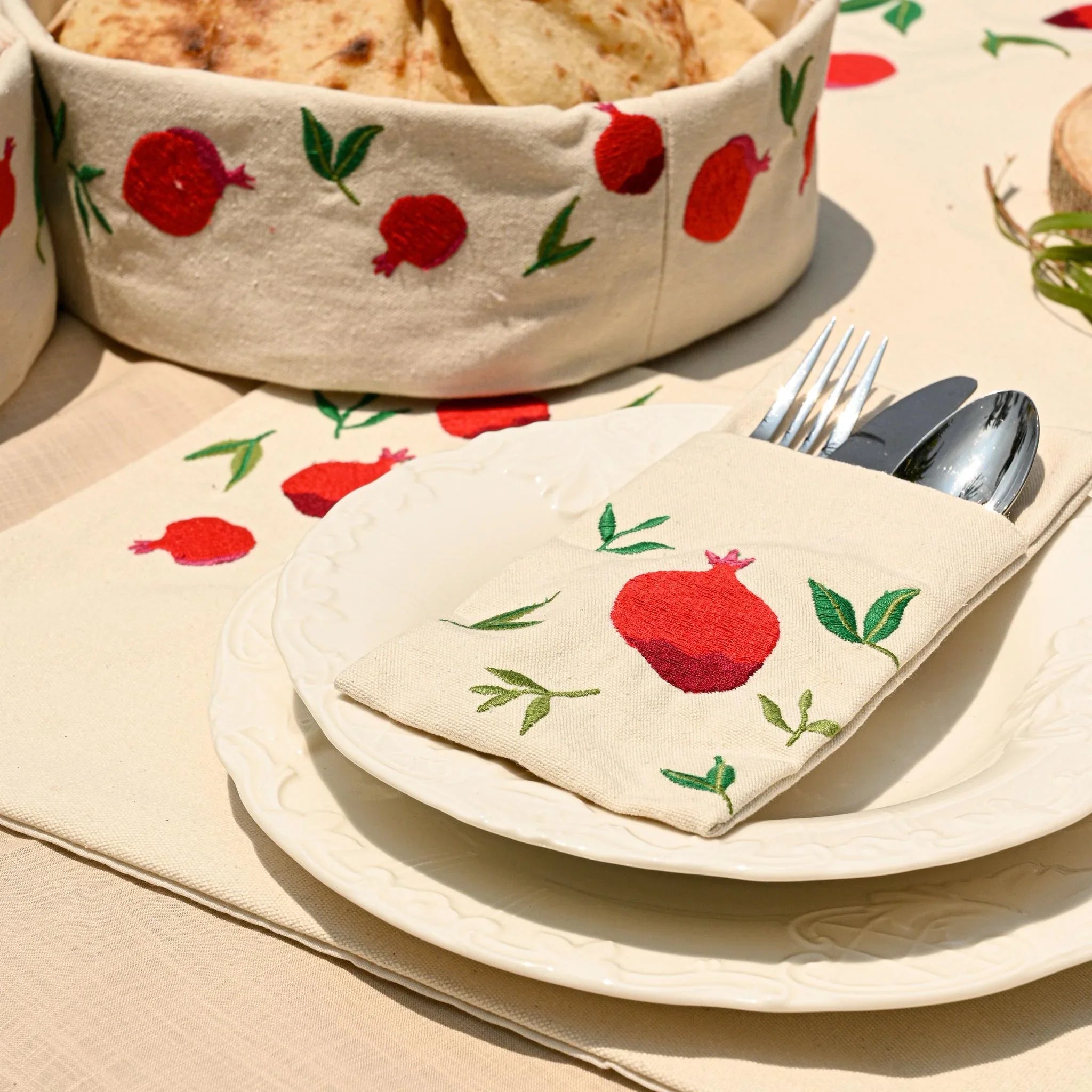 Pomegranate Cutlery Sleeves Set - Ticas