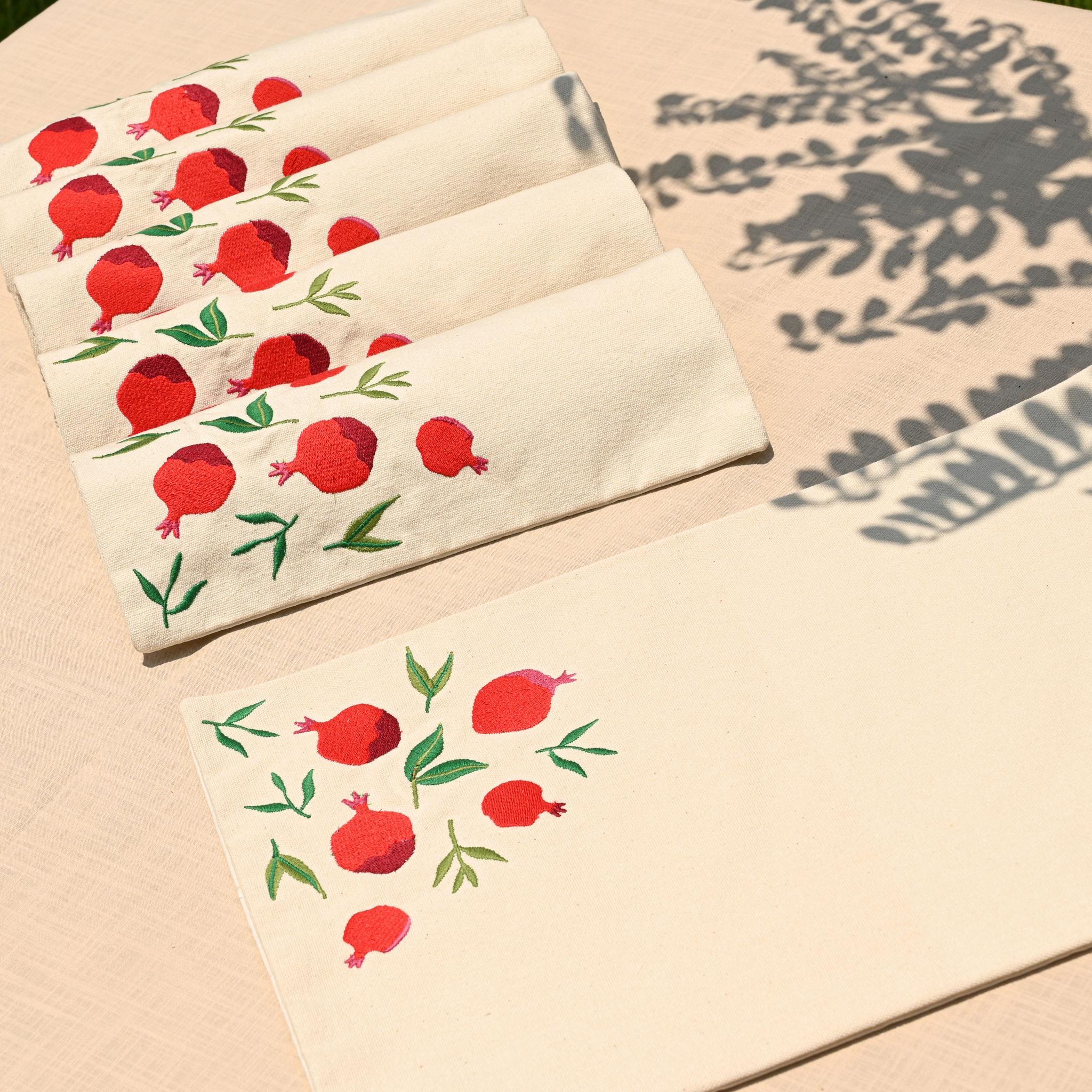 Pomegranate Placemats Set - Ticas