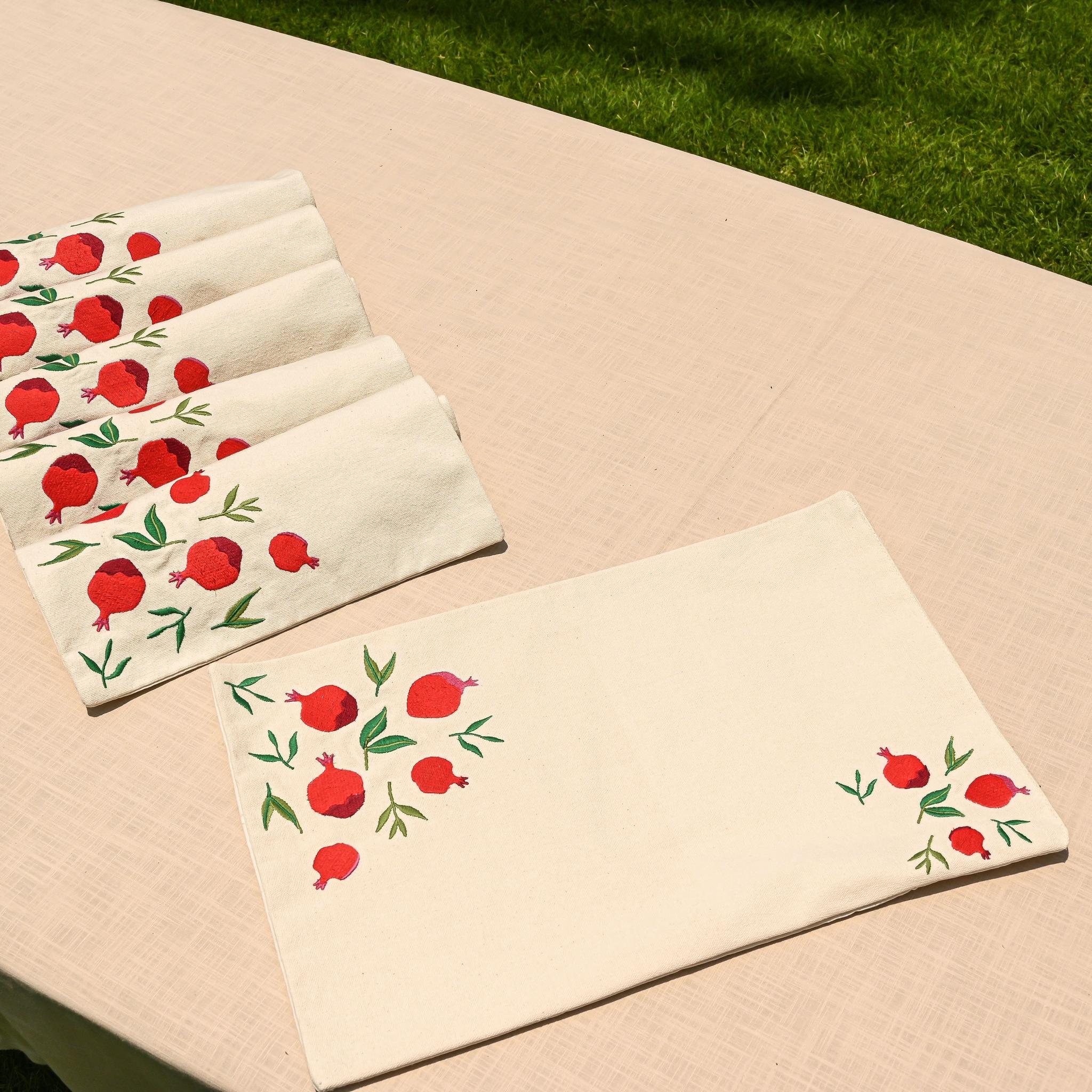 Pomegranate Placemats Set - Ticas