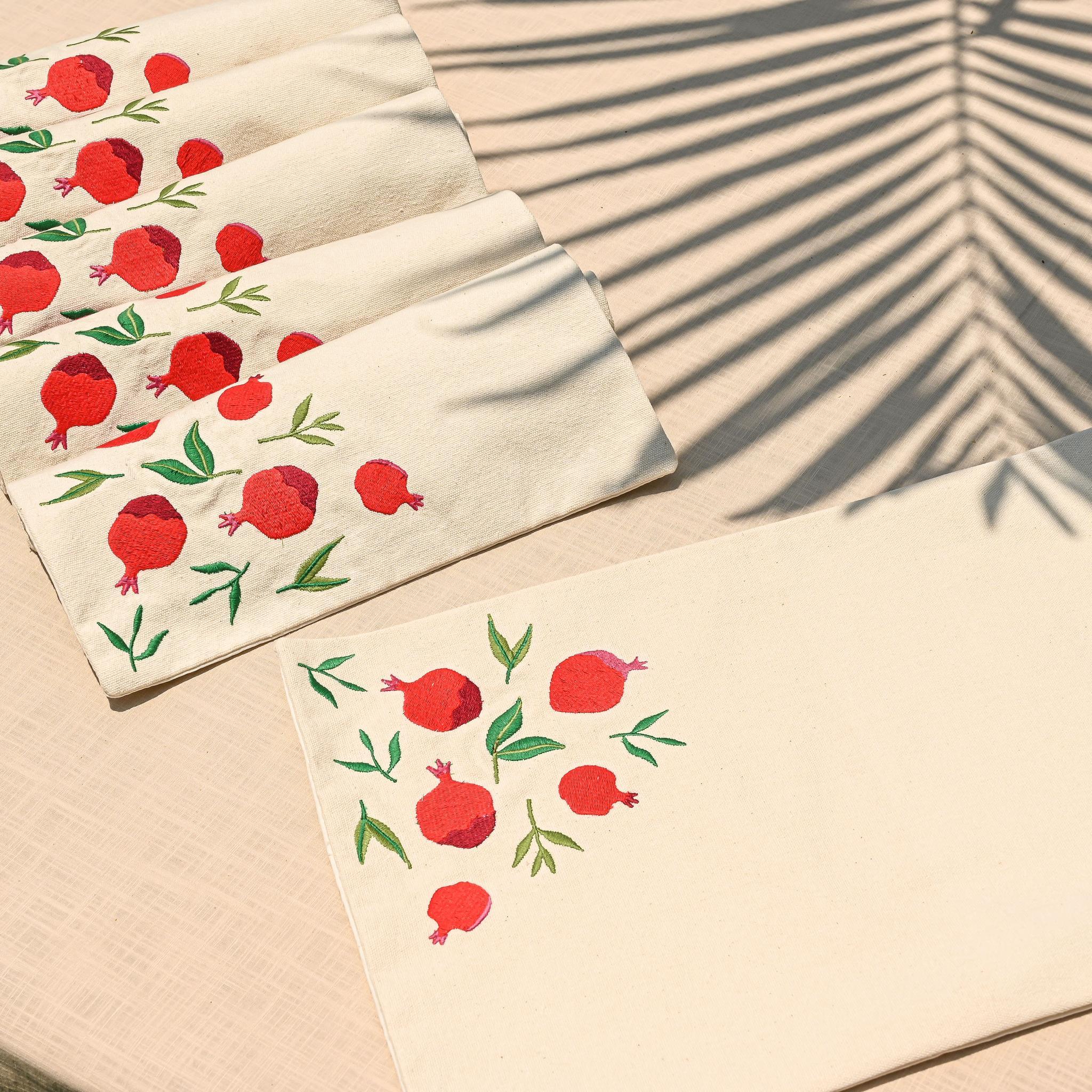 Pomegranate Placemats Set - Ticas