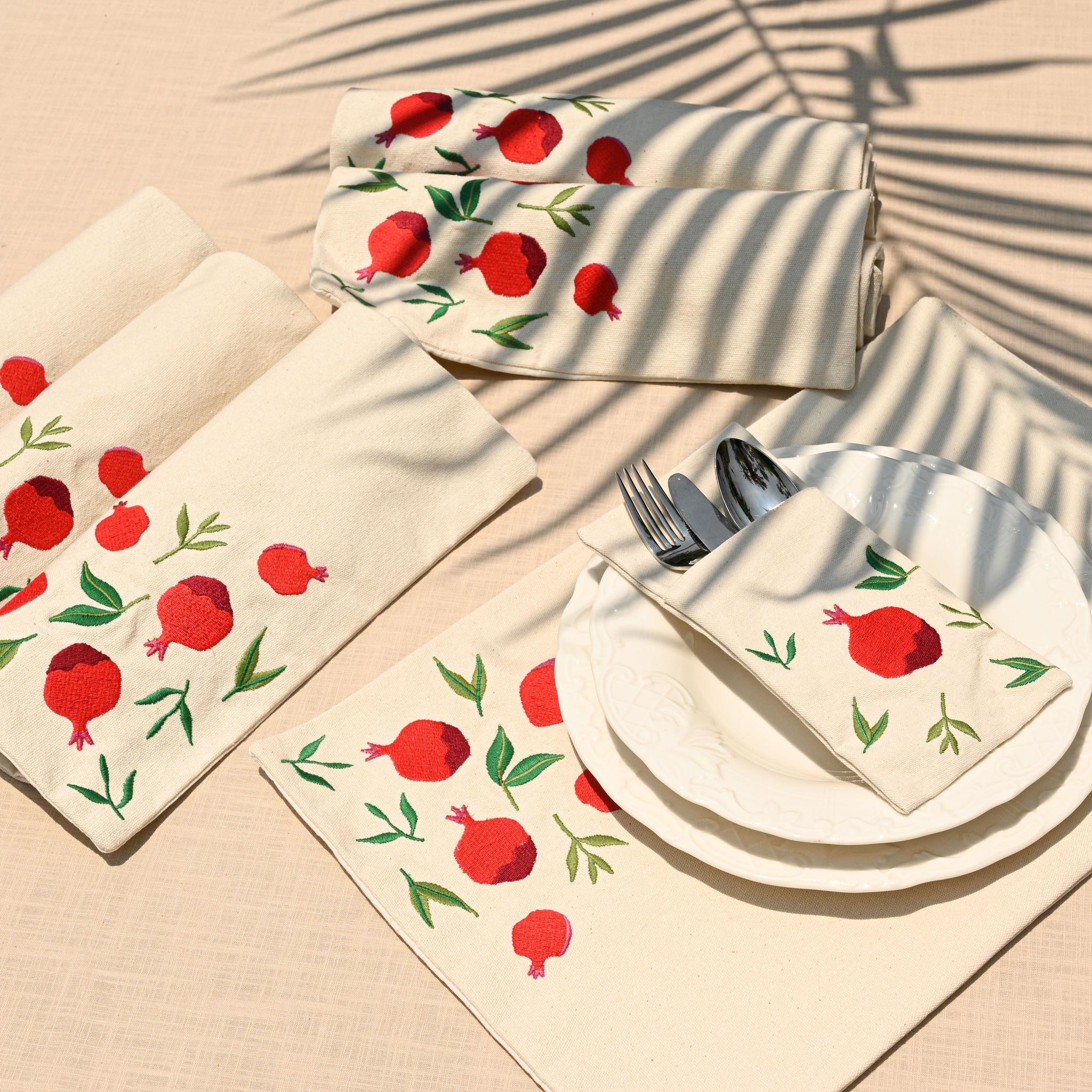 Pomegranate Placemats Set - Ticas