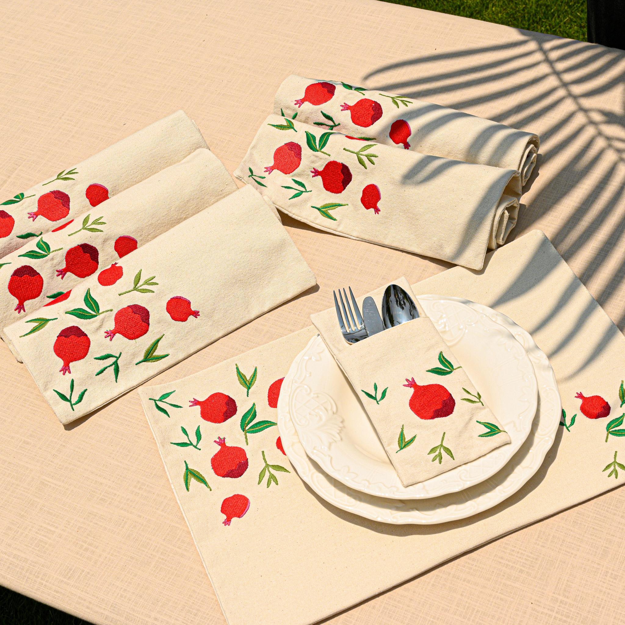 Pomegranate Placemats Set - Ticas