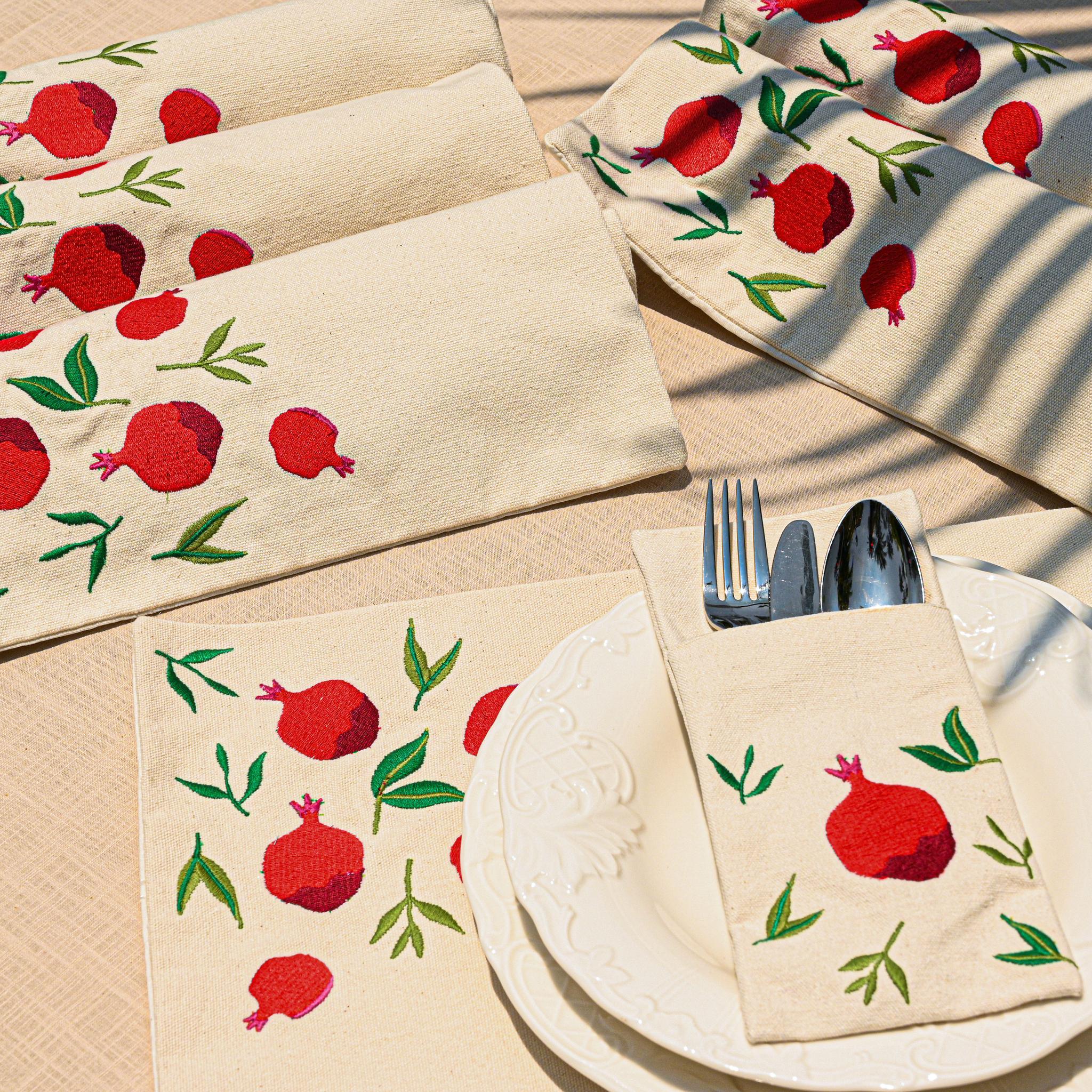 Pomegranate Placemats Set - Ticas
