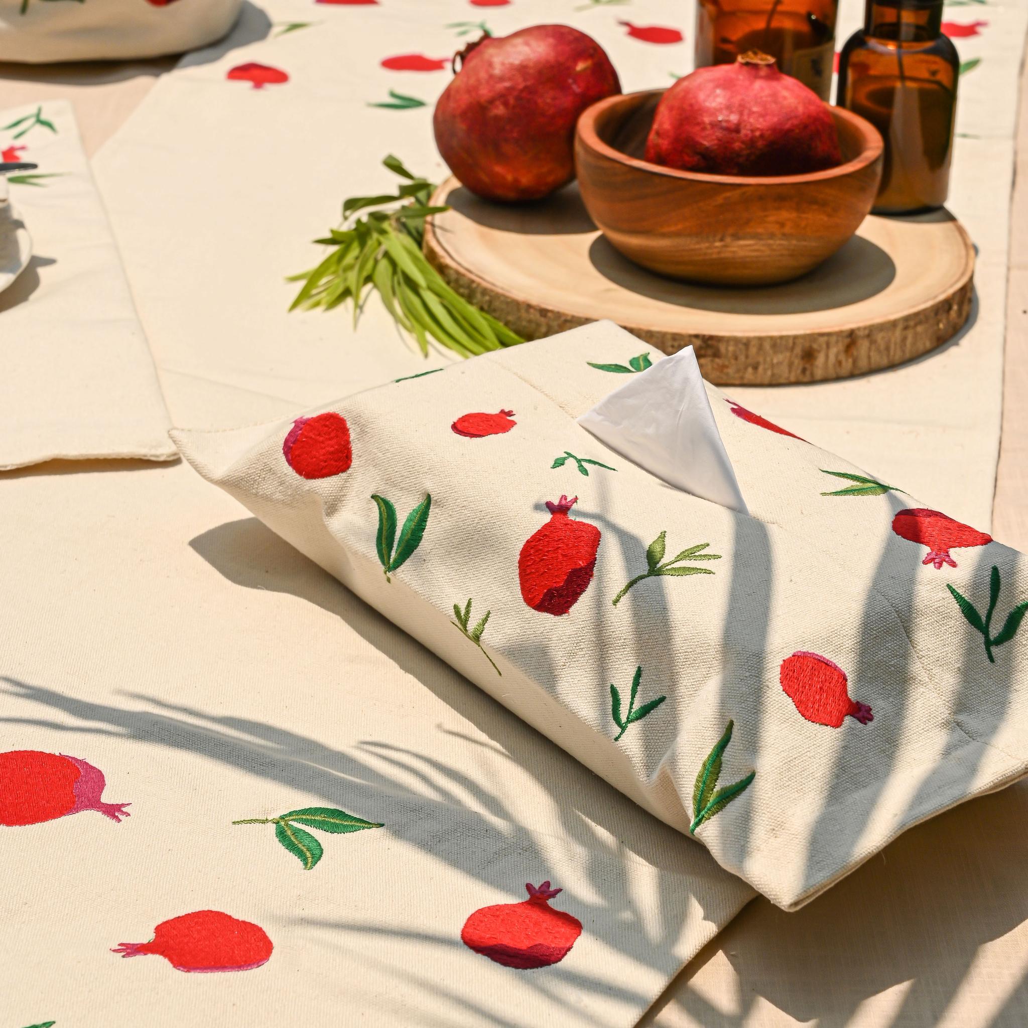 Pomegranate Tissue Box Cover - Ticas