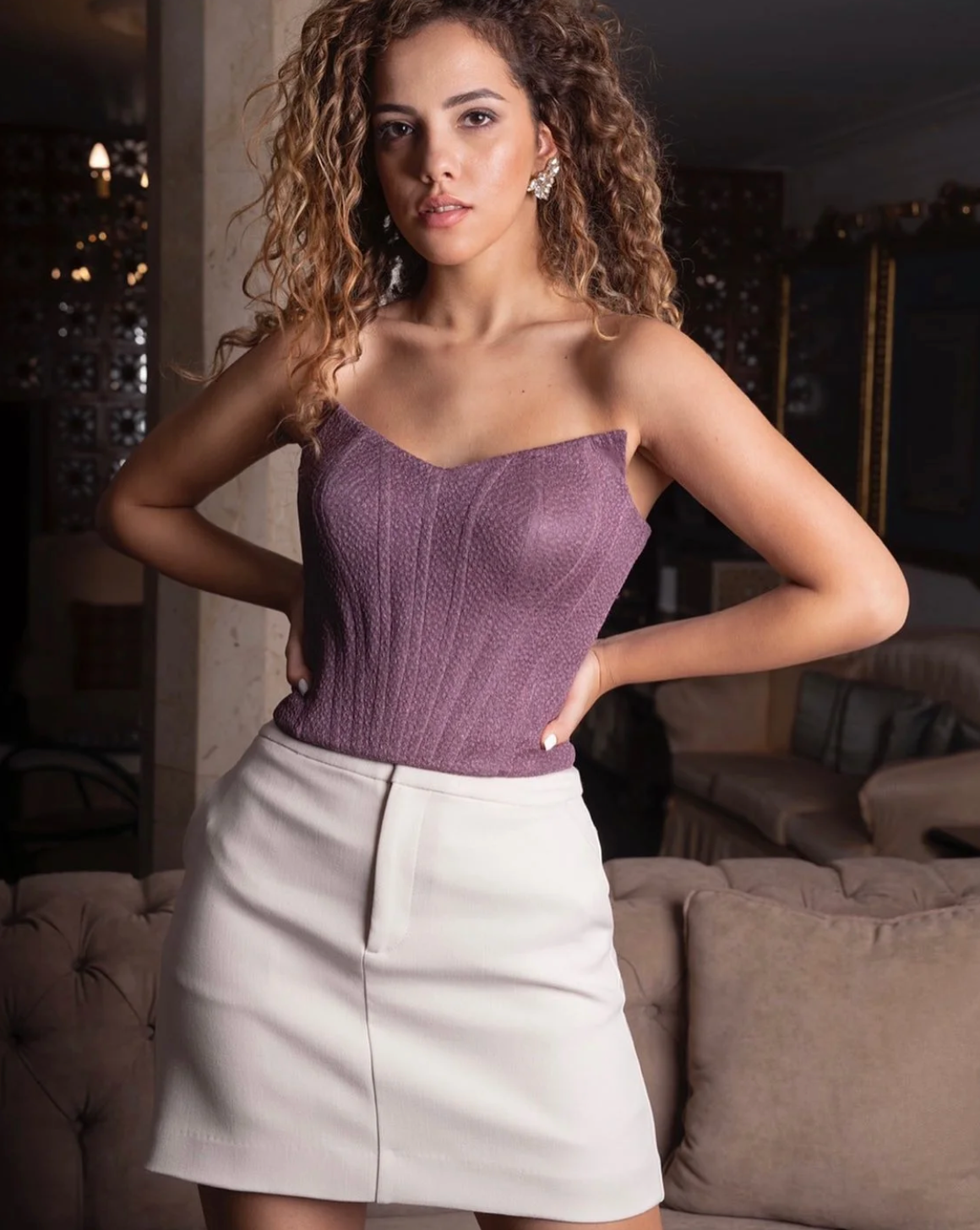 Nosh - Glowy Atomic Purple Over-Bust Corset 1