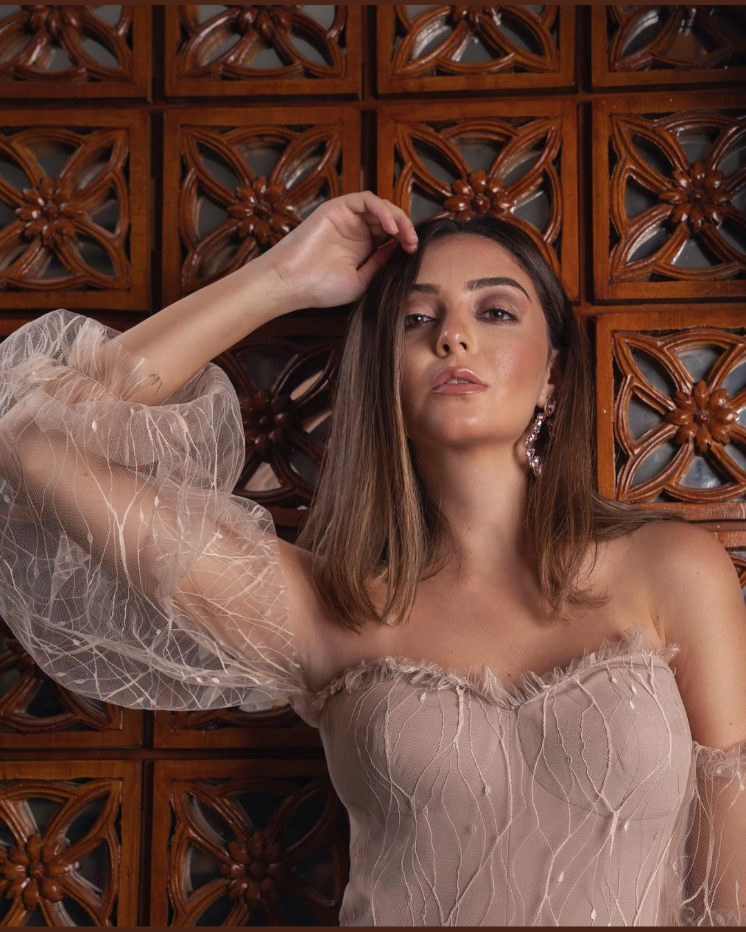 Nosh - Simone Puffy Tulle Sleeves Bustier 1