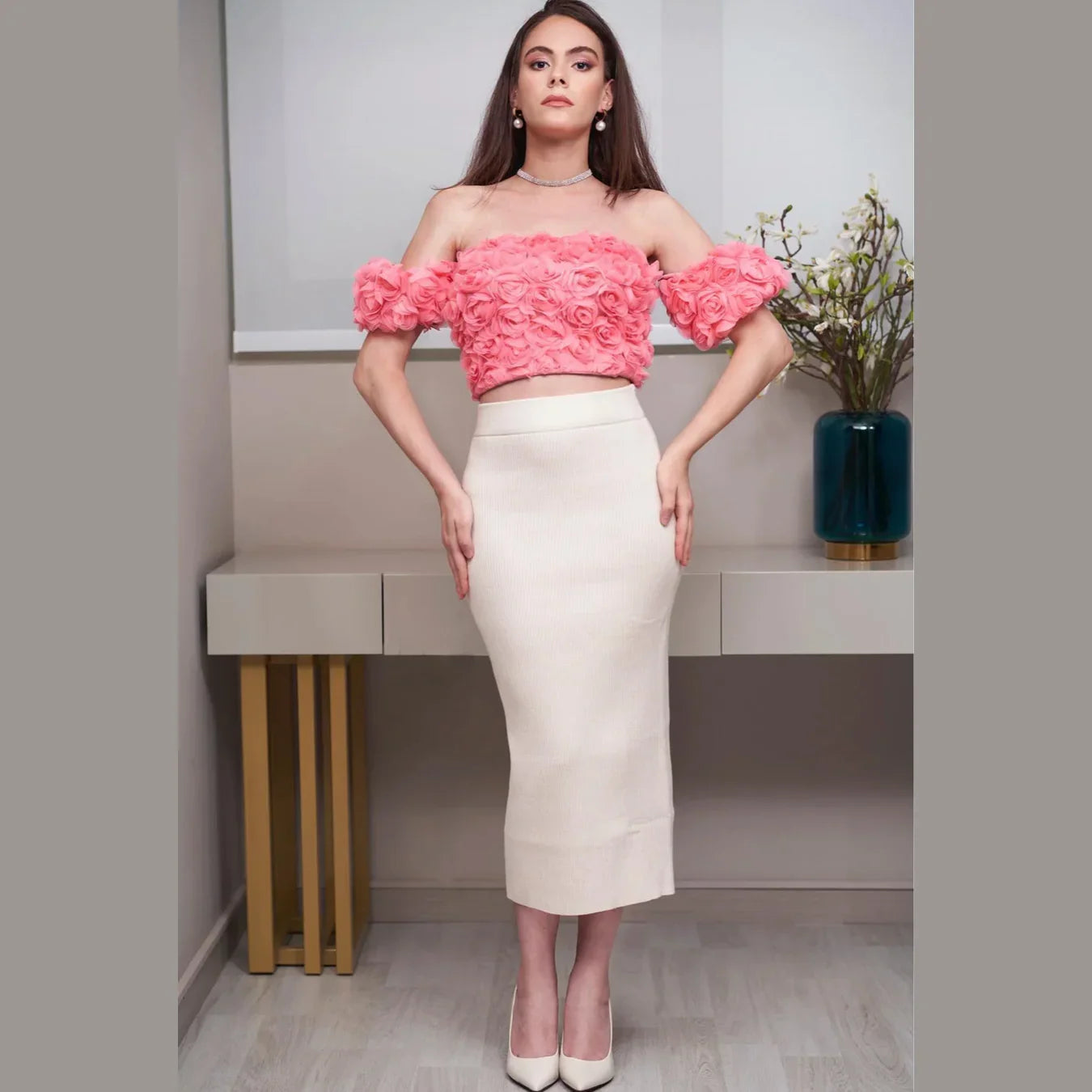 Nosh - Pink Balloon Organza Top 1