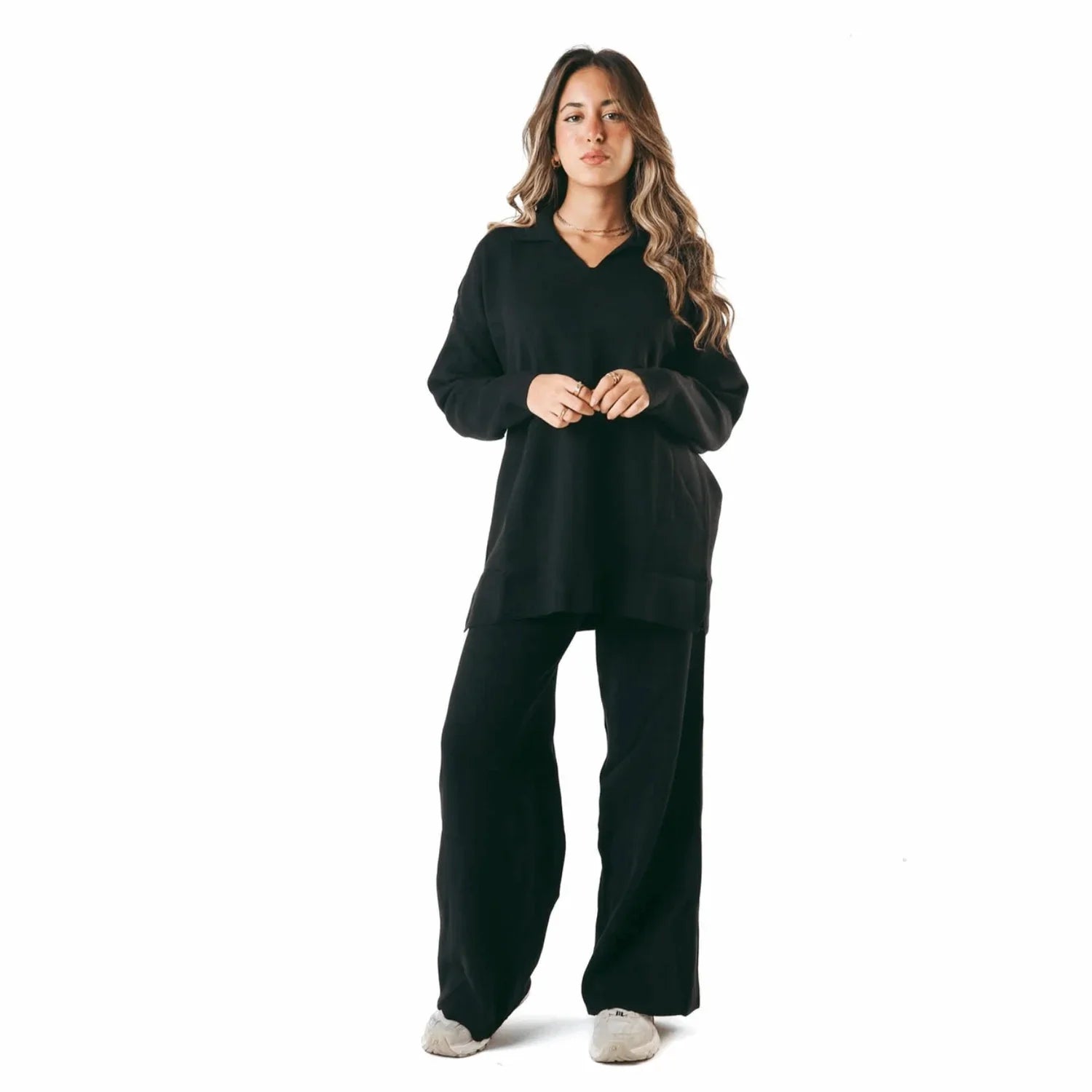 Kanza - Black Cozy Flow Knitted Set 3
