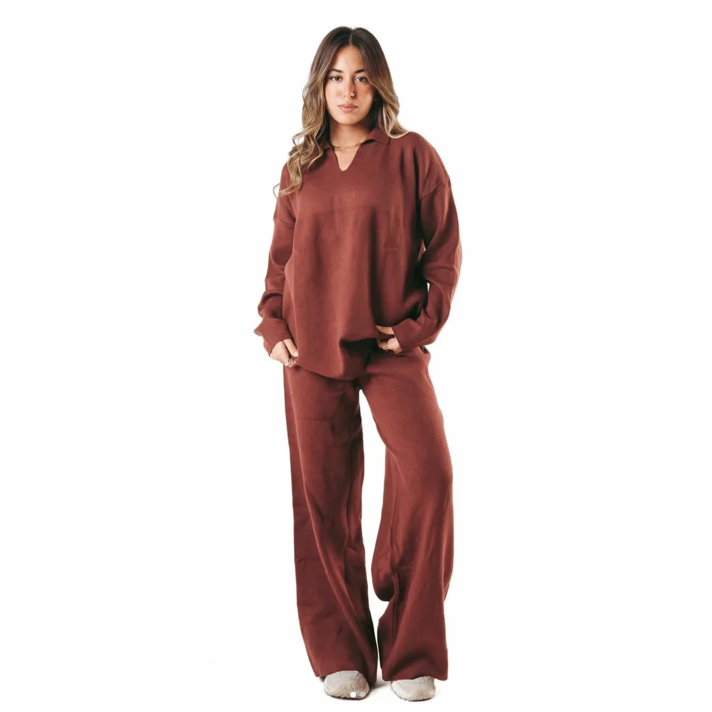 Kanza - Brown Cozy Flow Knitted Set 2
