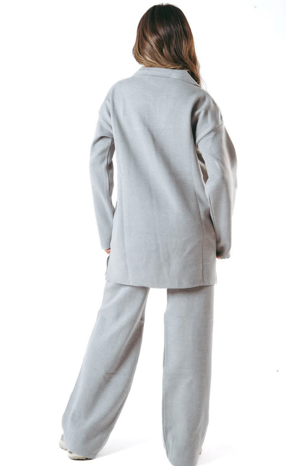 Kanza - Gray Cozy Flow Knitted Set 1