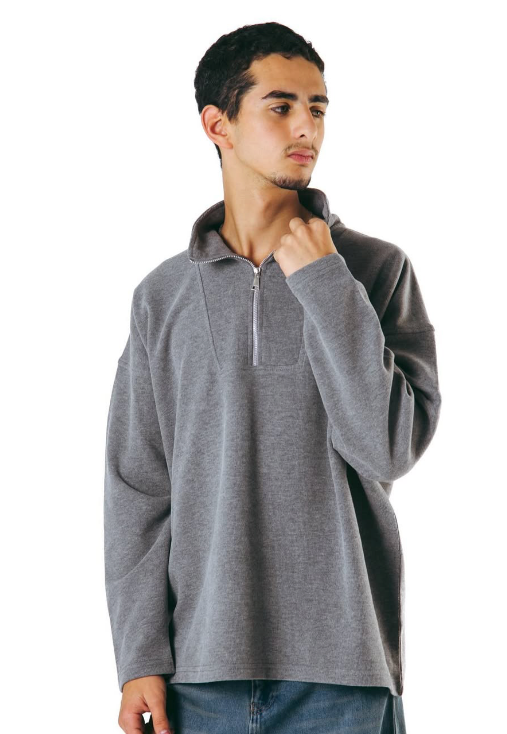 Kanza - Snug Gray Zip Pullover 2