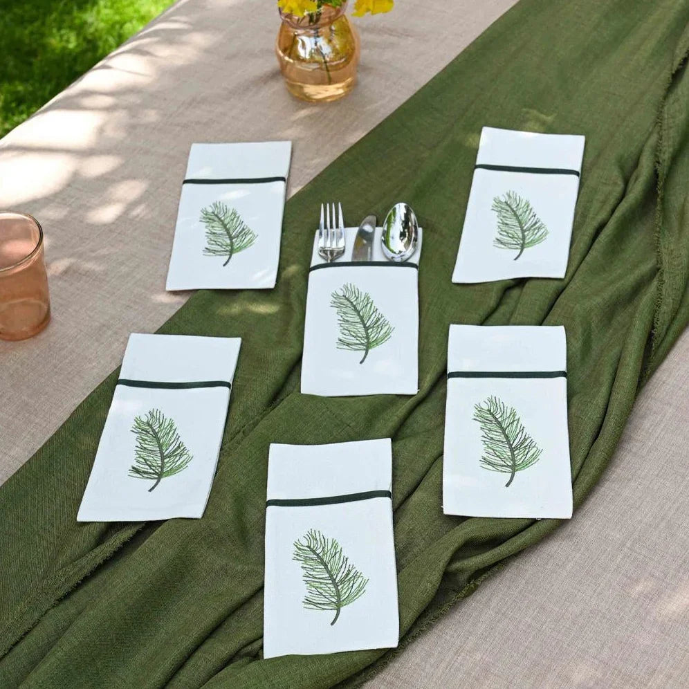 Spring Leaf Cutlery Sleevess Set - Ticas