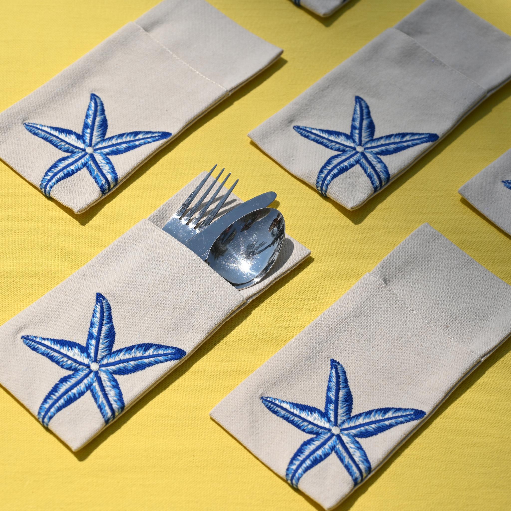 Starfish Cutlery Sleeves Set - Ticas