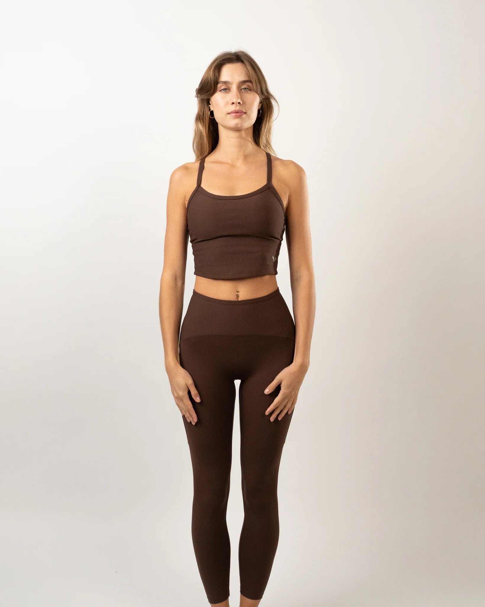 Ribbed Performance Set – Chocolate Brown - Bfeerce 1