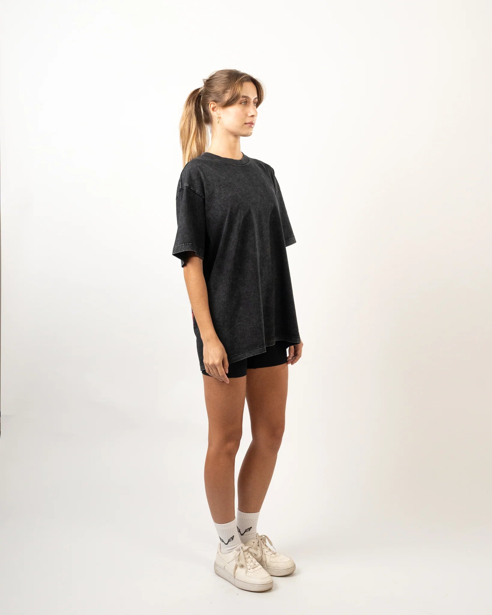 Neon Wolf Design Oversized T-Shirt Women - Bfeerce 3