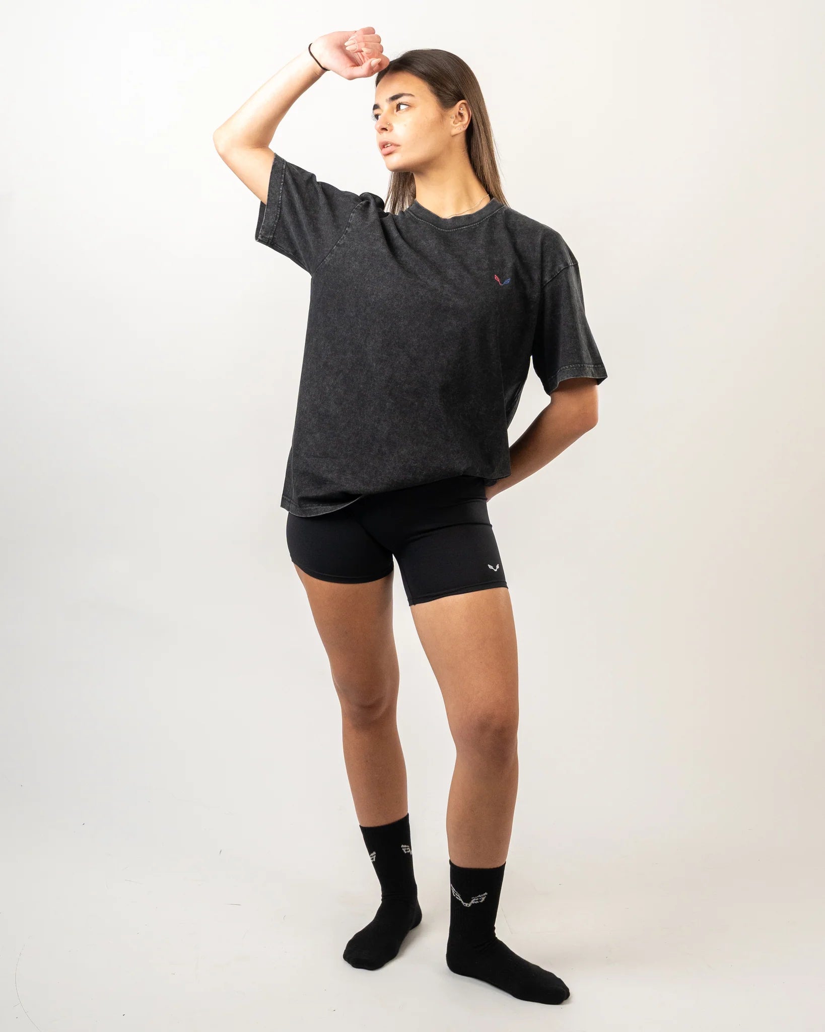Neon Wolf Design Oversized T-Shirt Women - Bfeerce 7