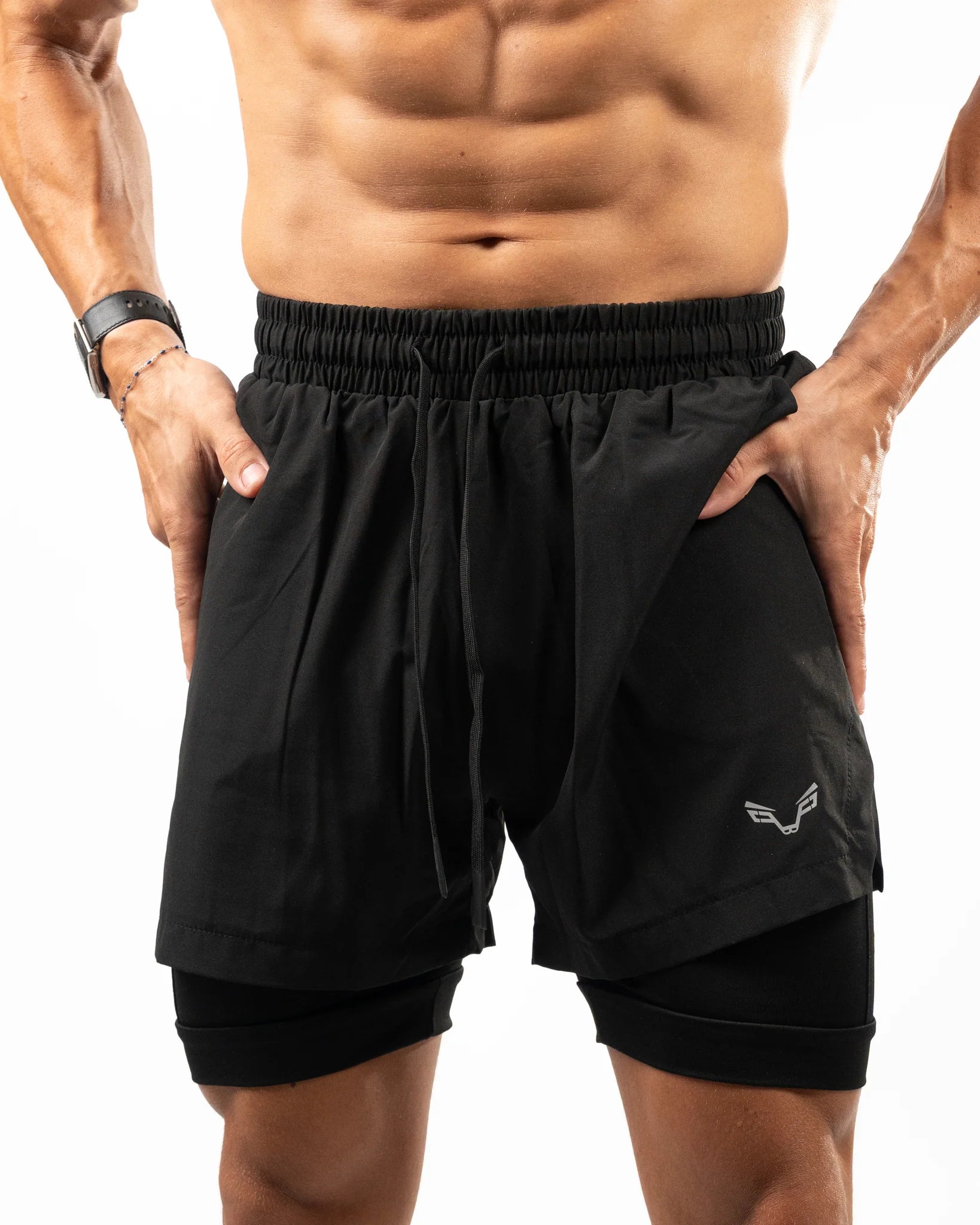 2-in-1 Performance Shorts- Black - Bfeerce 1