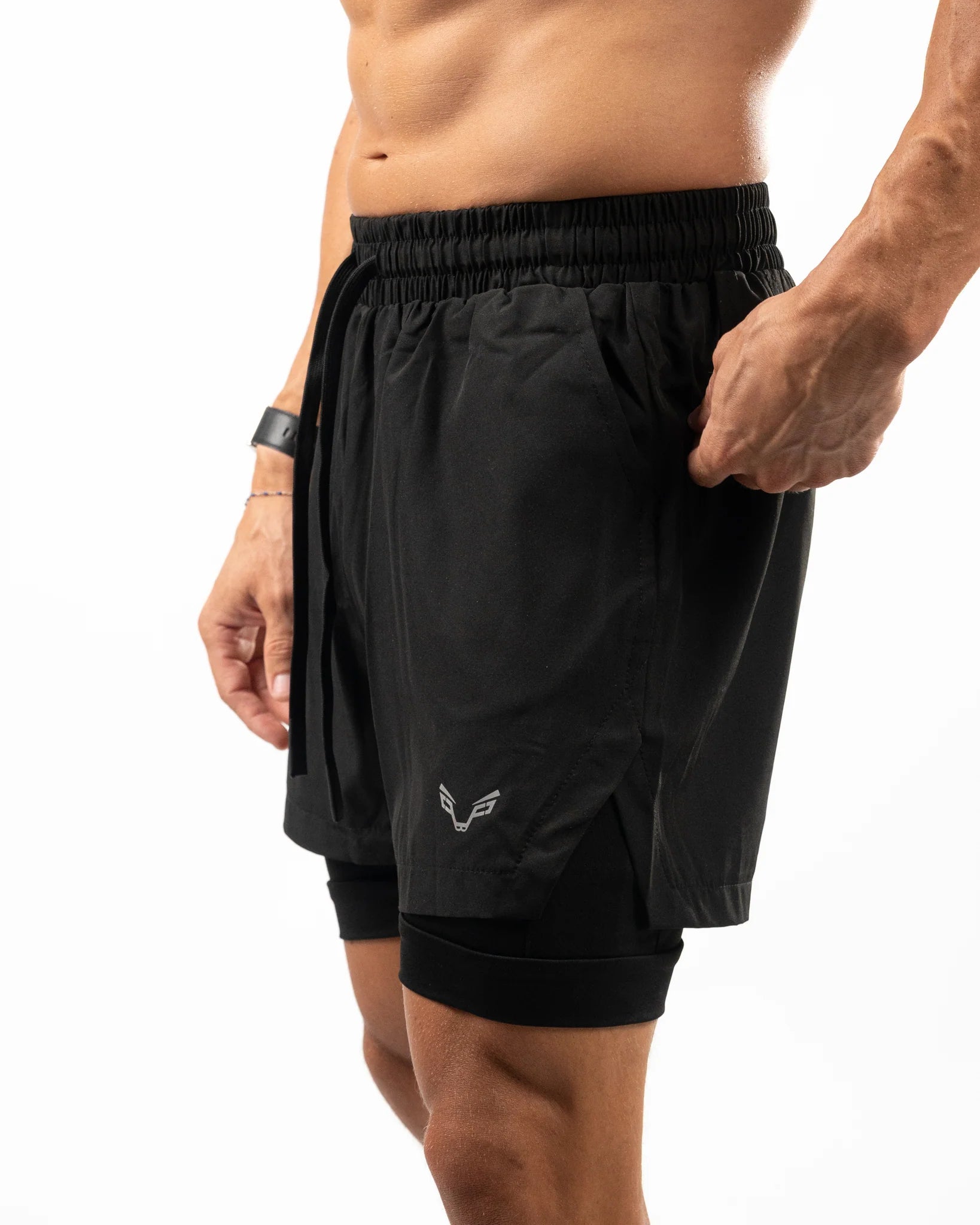 2-in-1 Performance Shorts- Black - Bfeerce 2