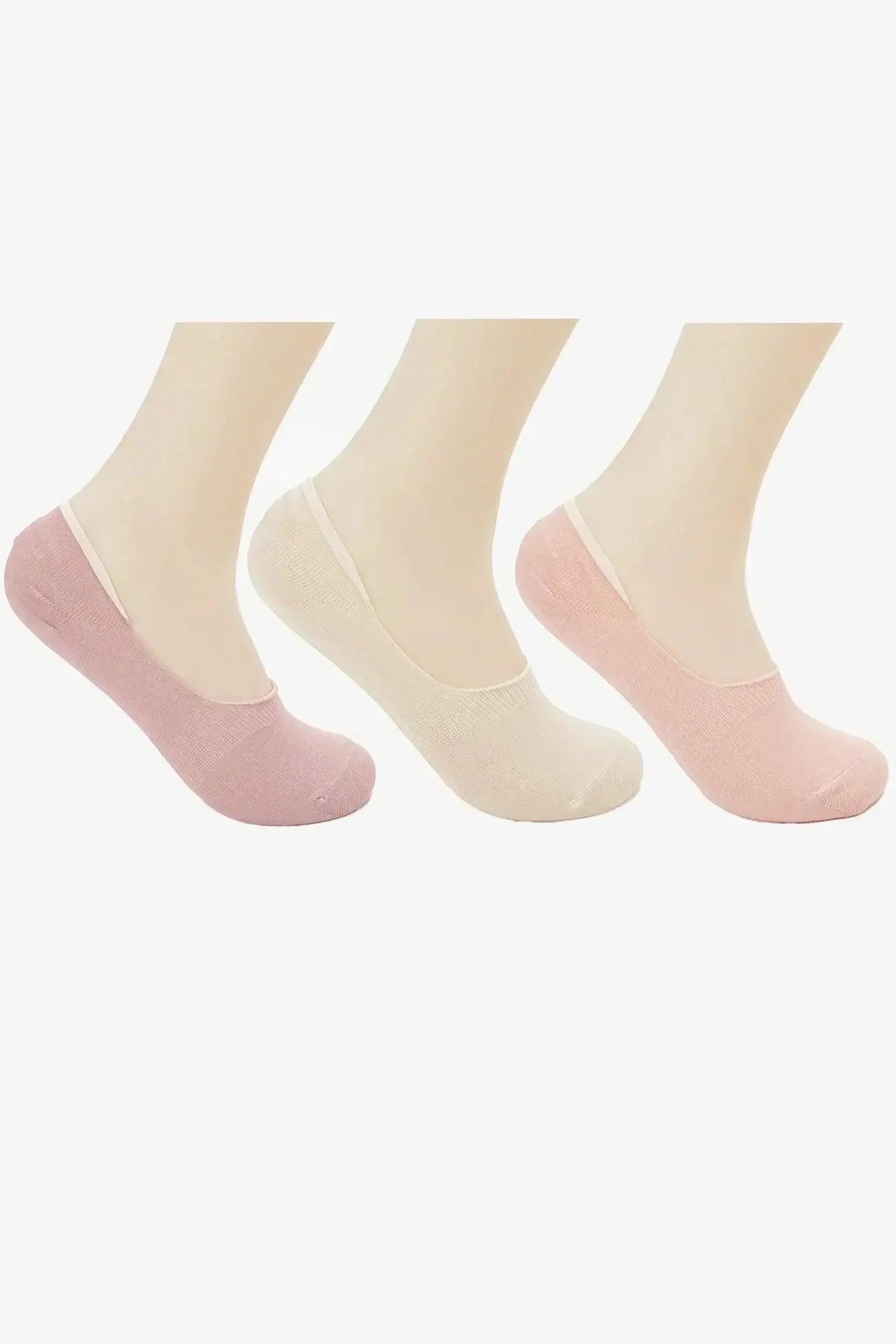 Carina - Cotton Invisible Socks - 3 Pairs 2