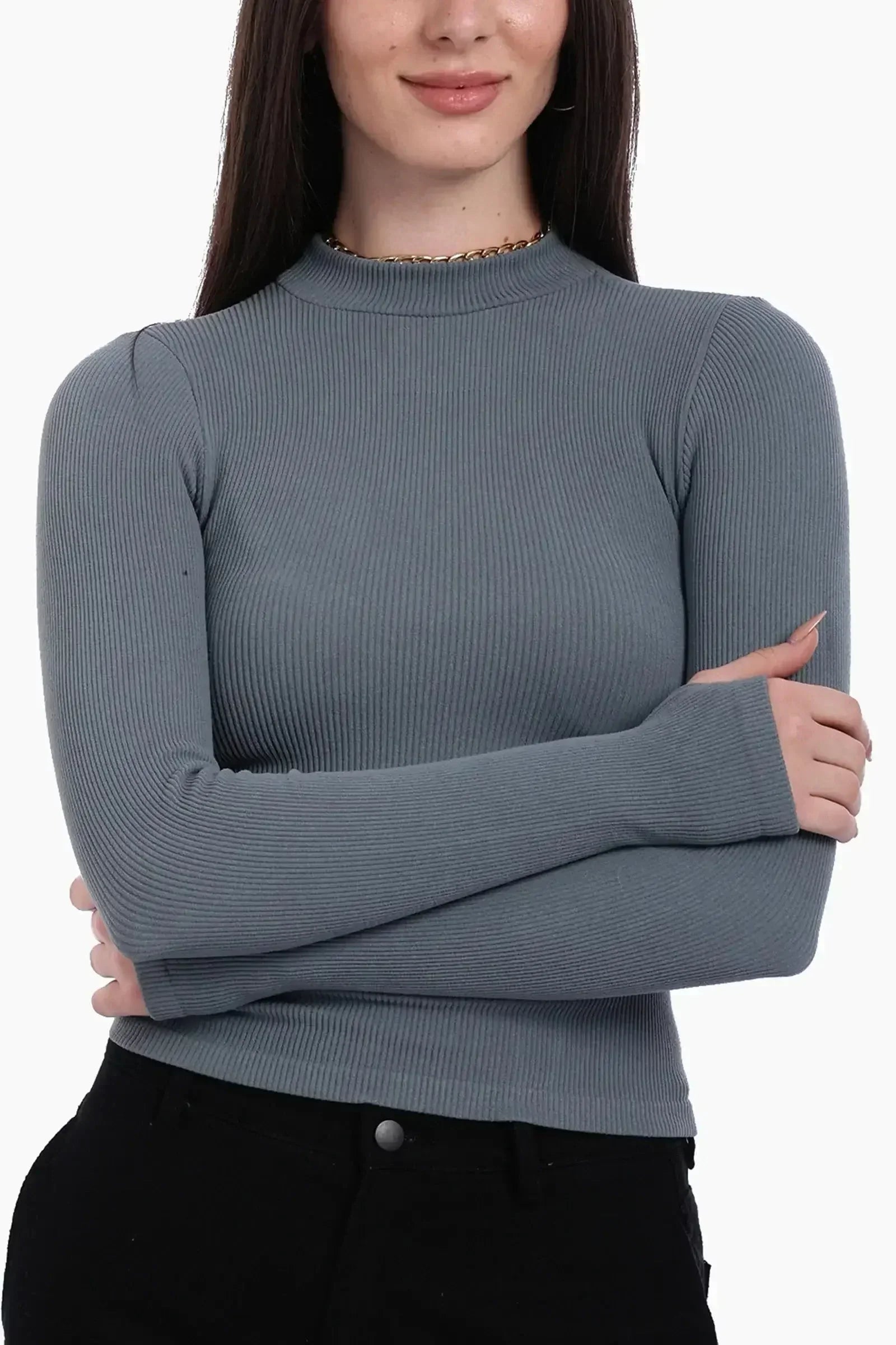 Carina - High Neck Top with Thumbhole 8