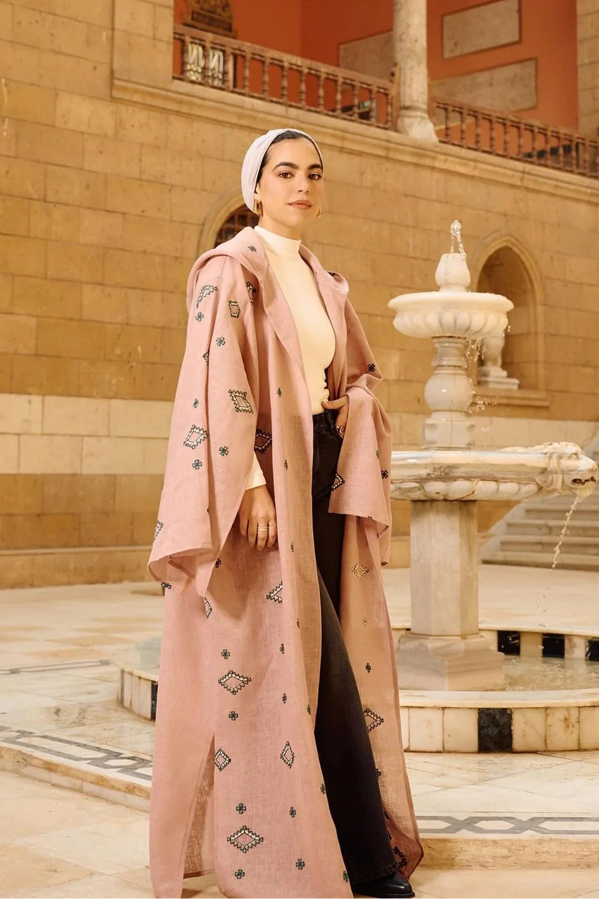 Embroidered Flowy Kimono - Carina 1
