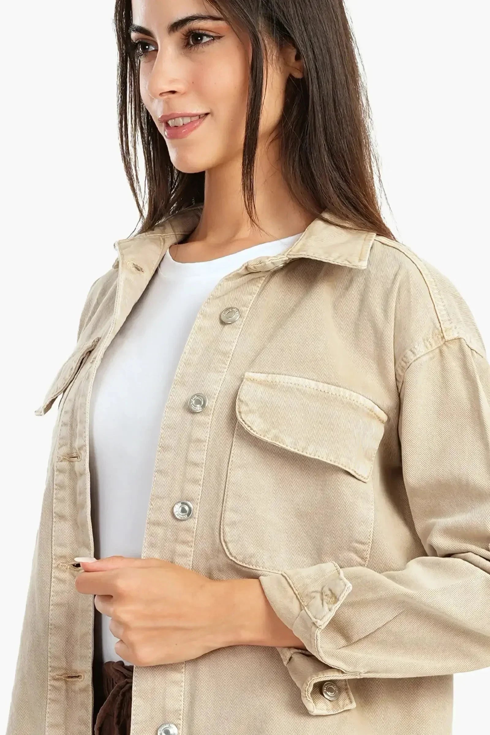 Carina - Denim Shirt with Chest Pockets 9