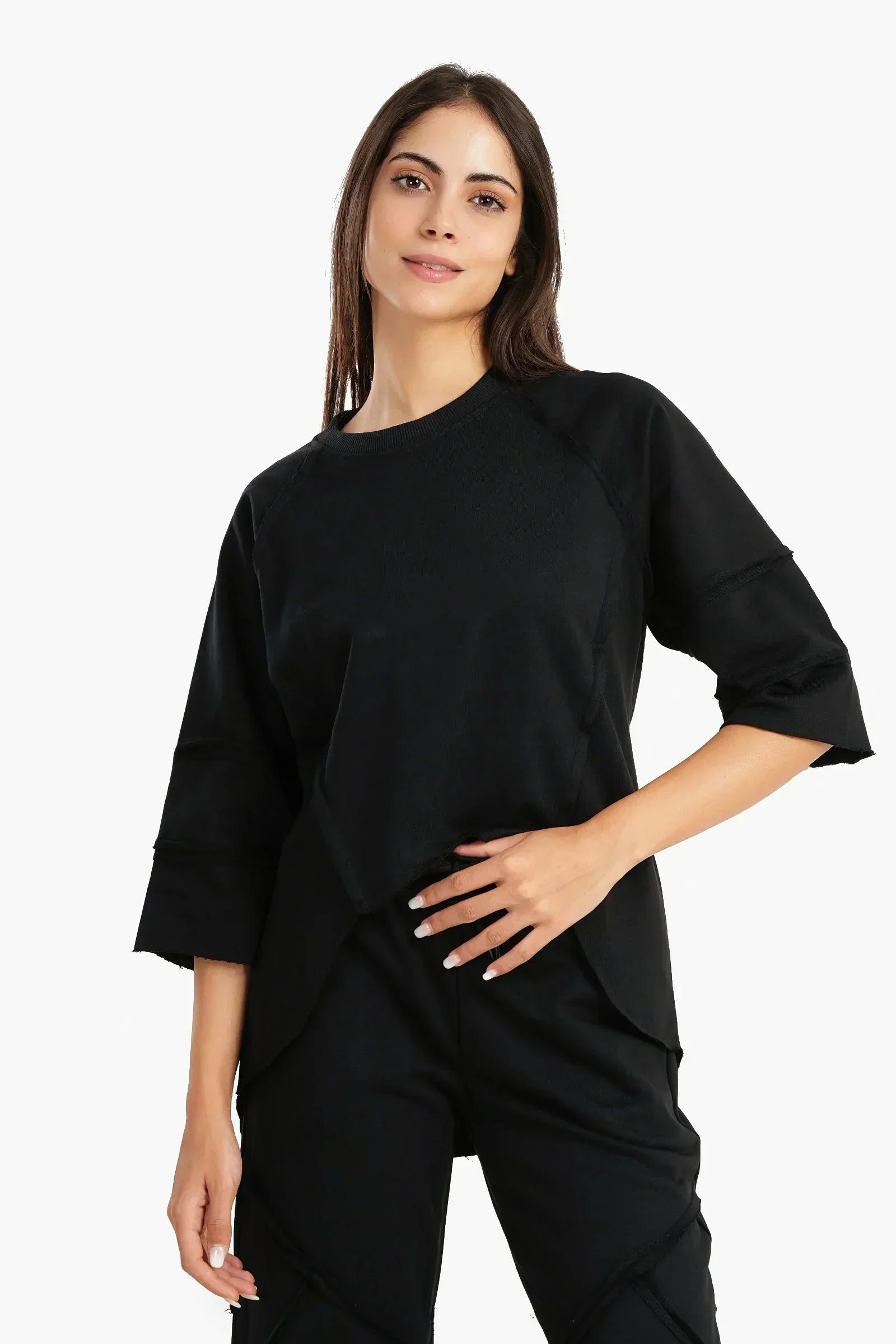 Carina - Lounge Sweatshirt with 3/4 Sleeves 1