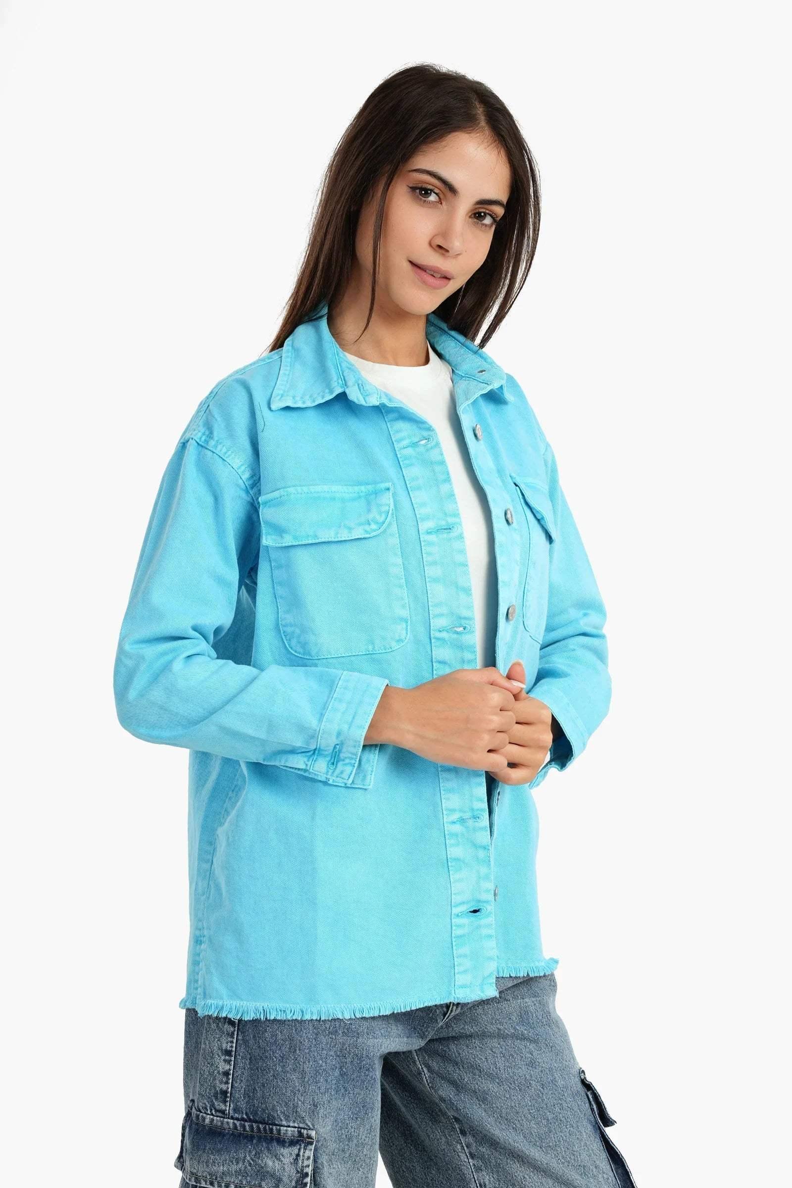 Carina - Denim Shirt with Chest Pockets 5