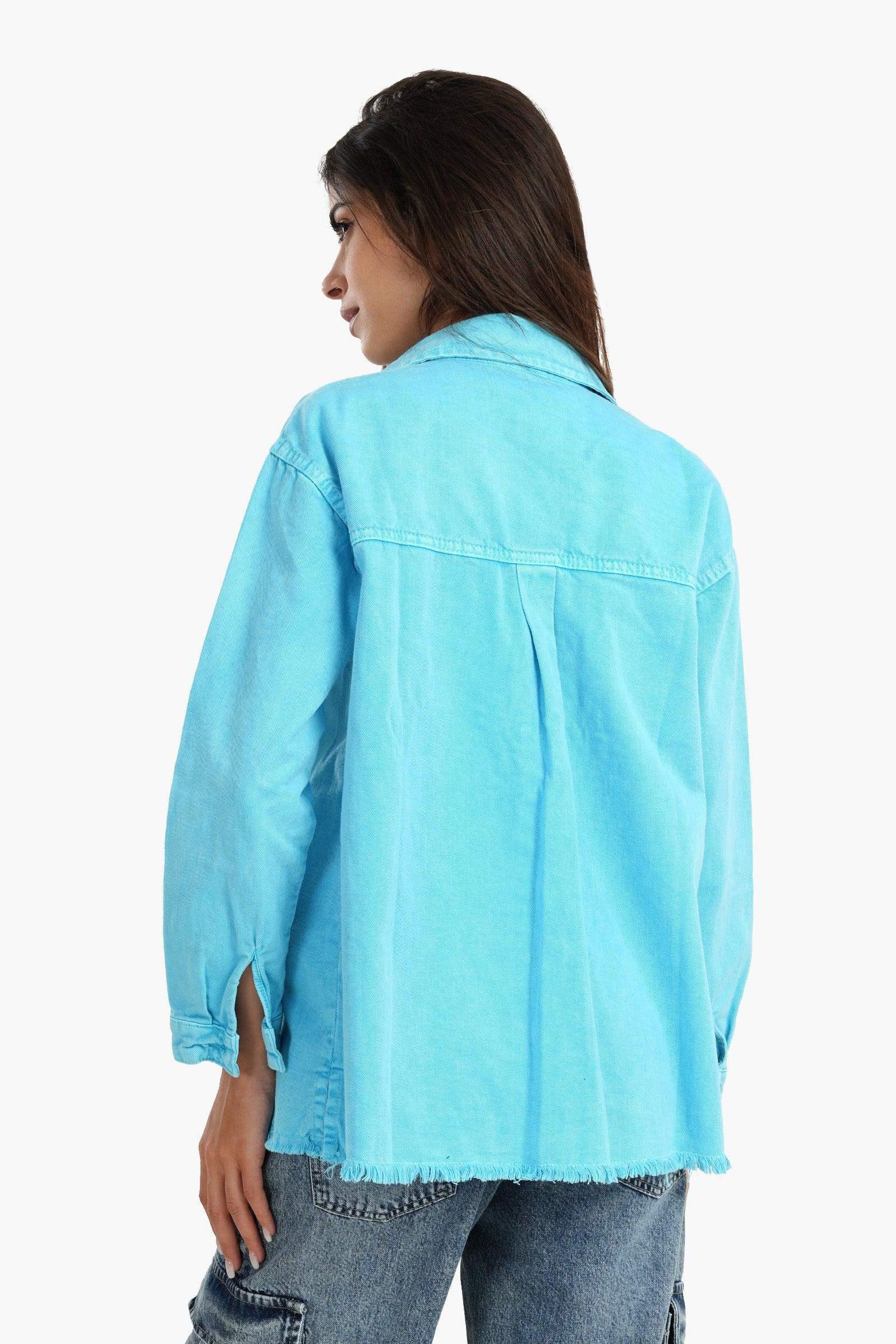 Carina - Denim Shirt with Chest Pockets 6