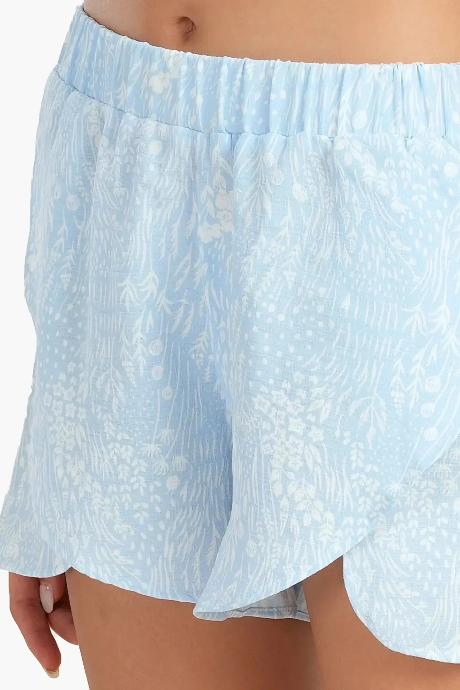 Carina - Light Blue Cotton Pyjama Short 1