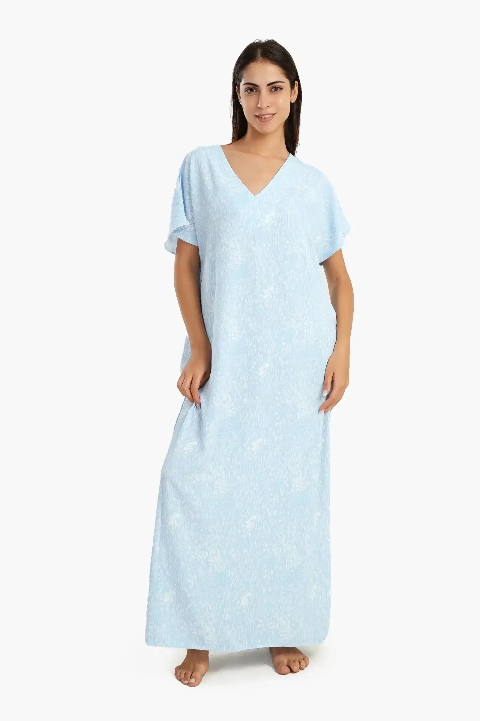 Carina - Light Blue Maxi Nightgown 1