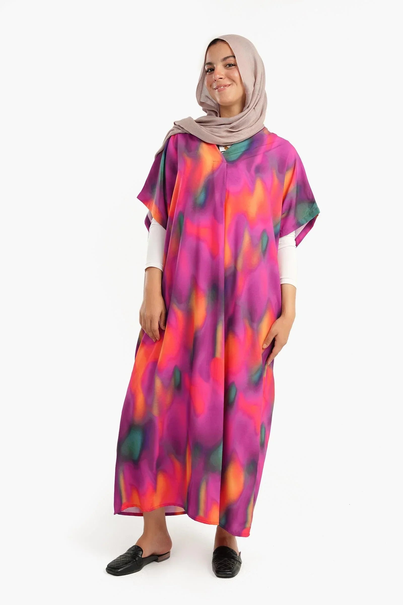 Clue - Dress with Dolman Short Sleeves 1