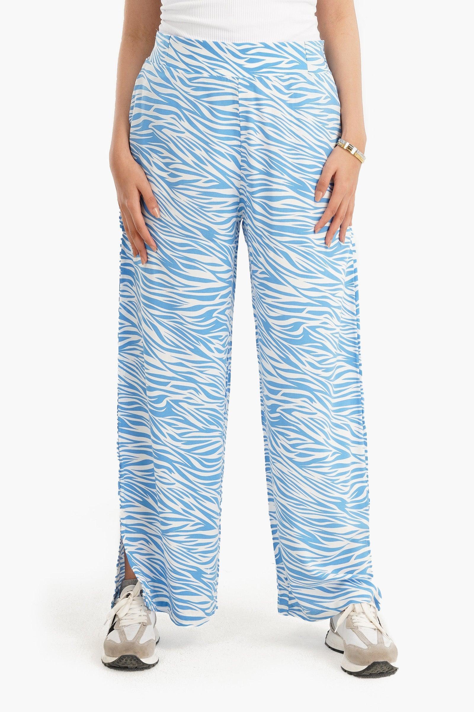 Clue - Zebra Print Pants with Slits 1