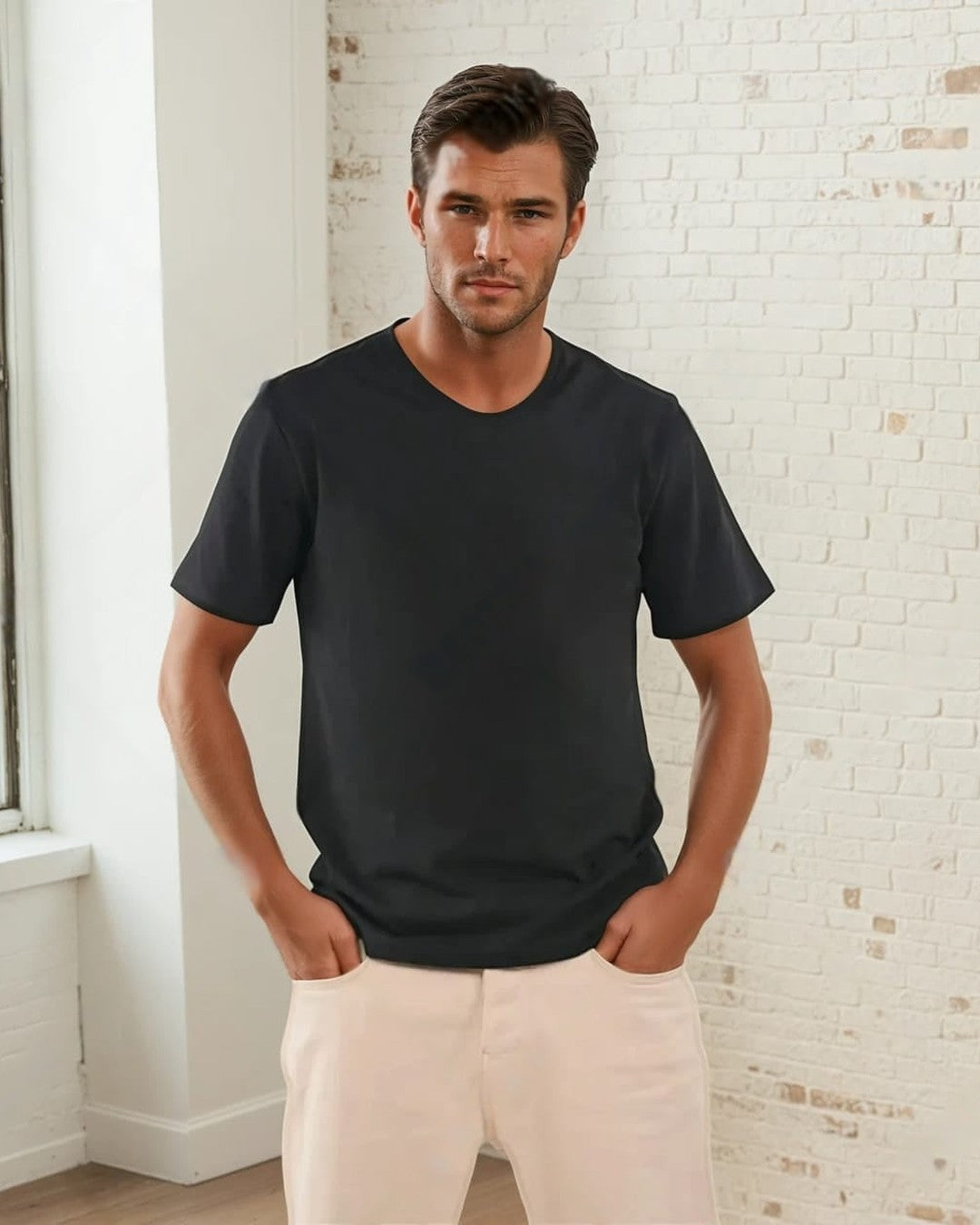 Vanteria - Basic Men's V-neck T-Shirt 1