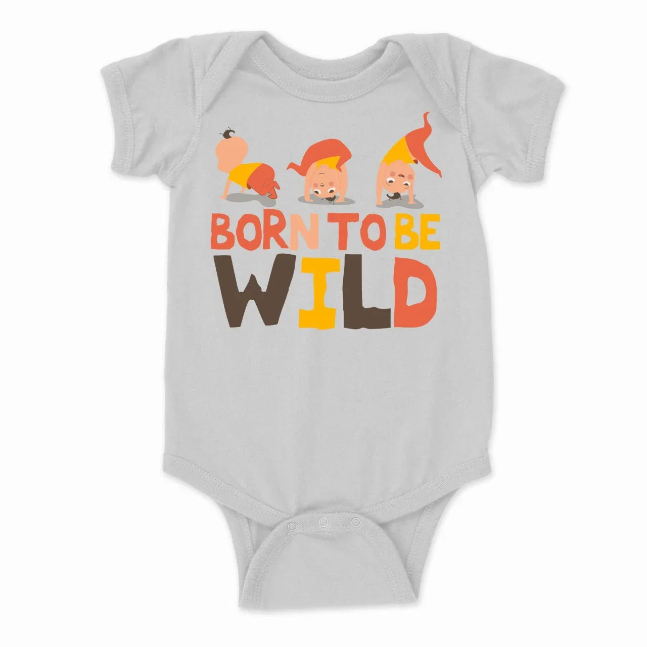 NAS Trends - Wild Boys Short Sleeve Body Suit - Grey 1