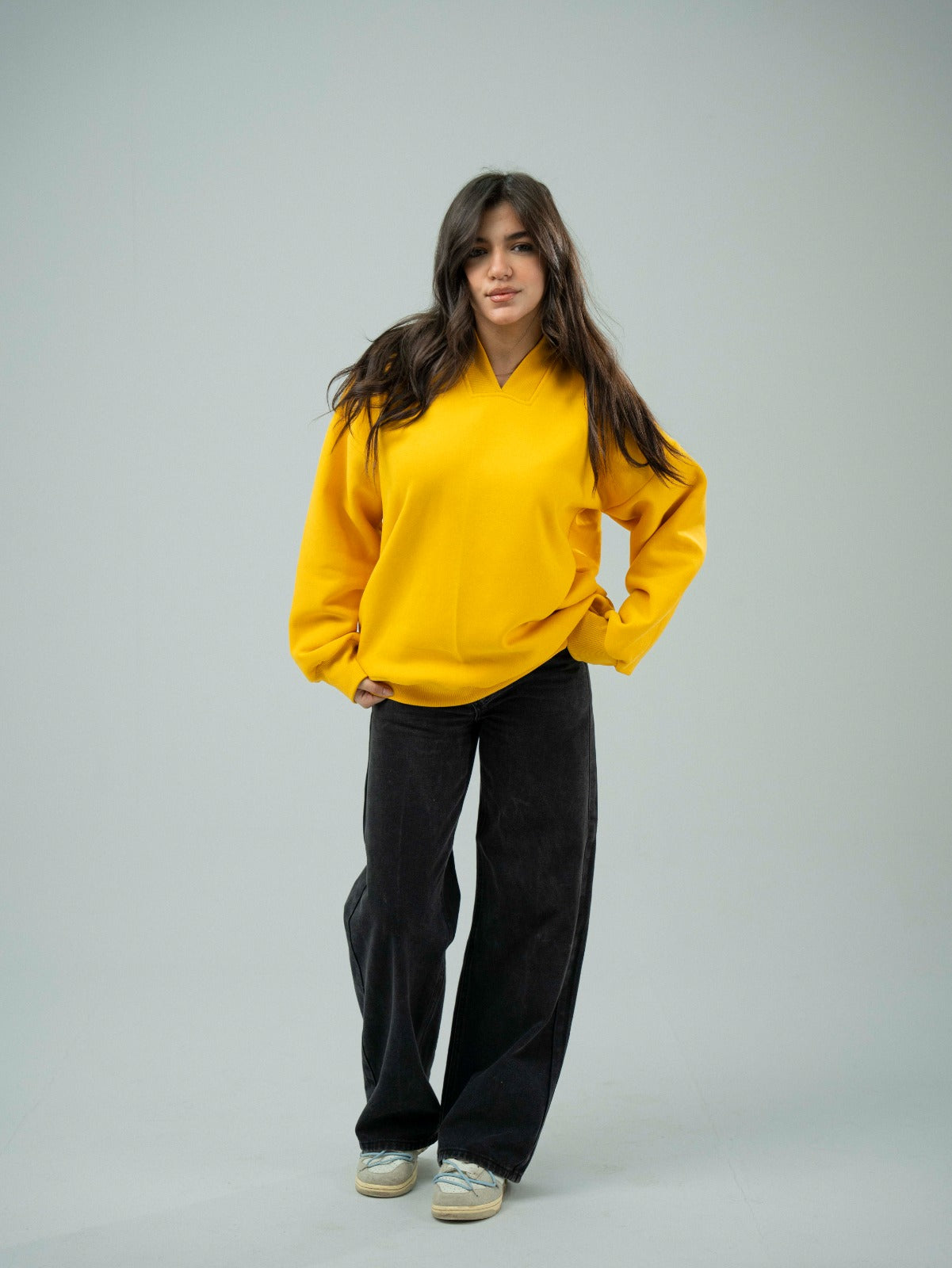 Fade Out Designs - Plain Yellow Sweatshirt 1
