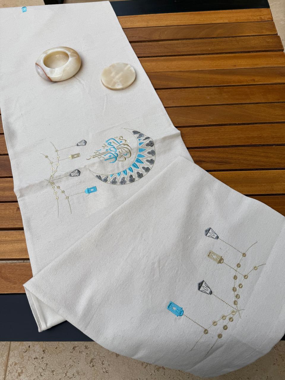 Lavender - Ramadan Mubarak Runner Turquoise*Gold 1