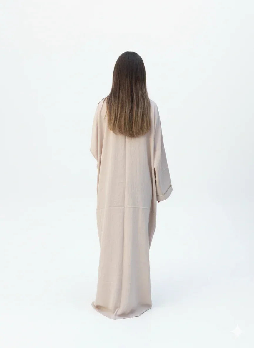 Beige Kaftan with Crescent & Star Strass - Urbantique - Babazzaro