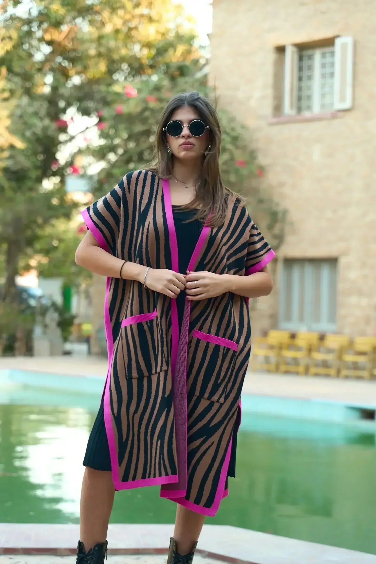 Carina - Zebra Print Wool Vest 1