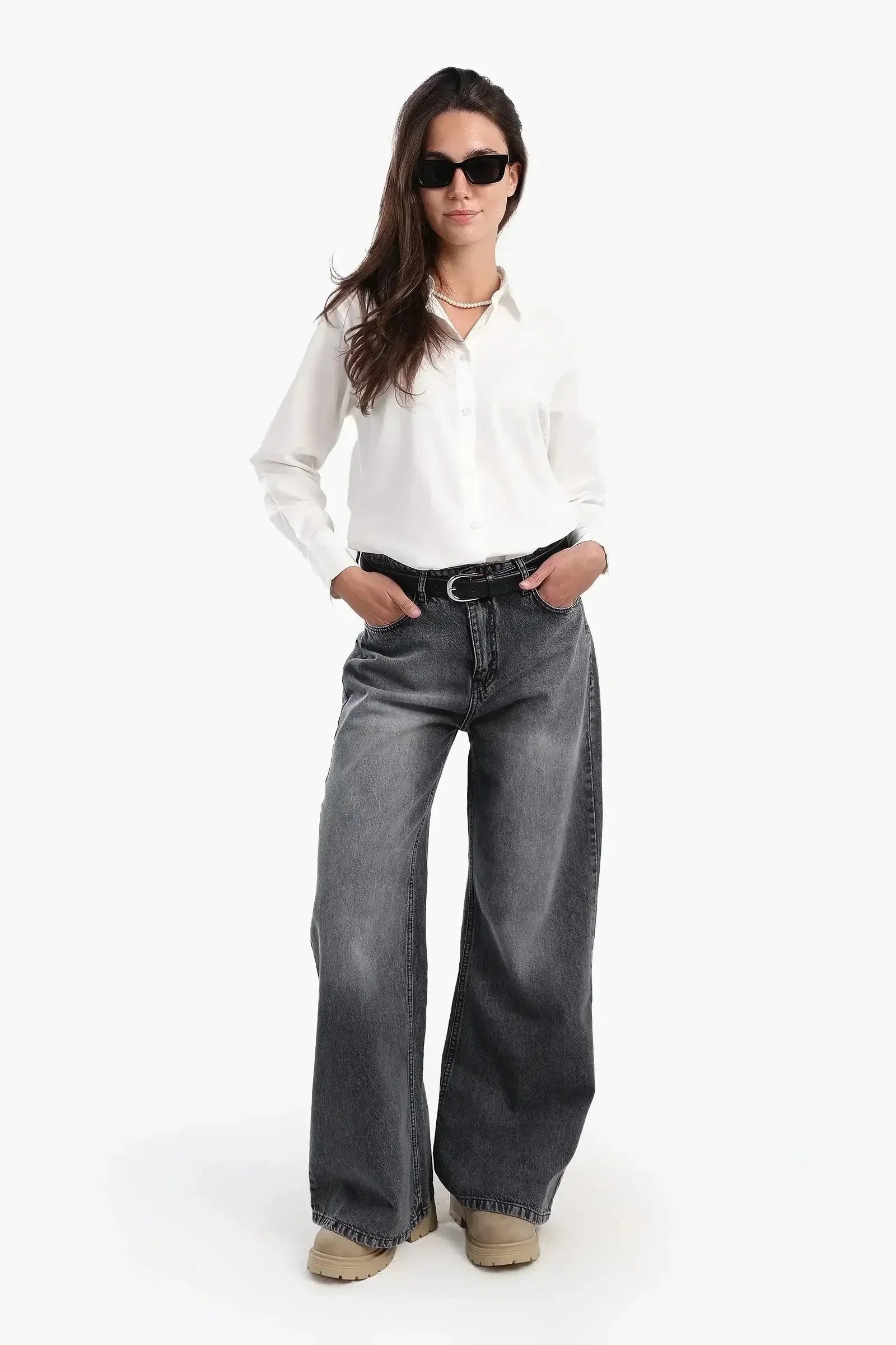 Carina - Denim Pants with Button Closure 2