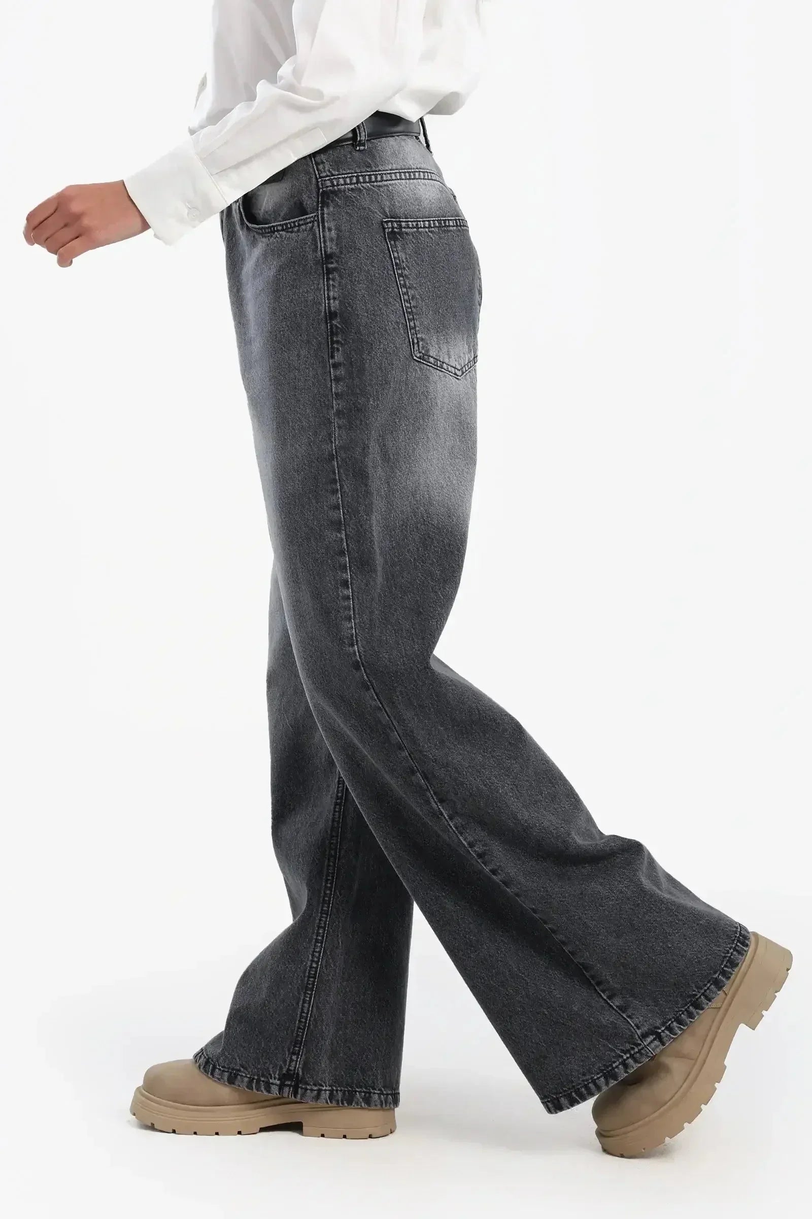 Carina - Denim Pants with Button Closure 1
