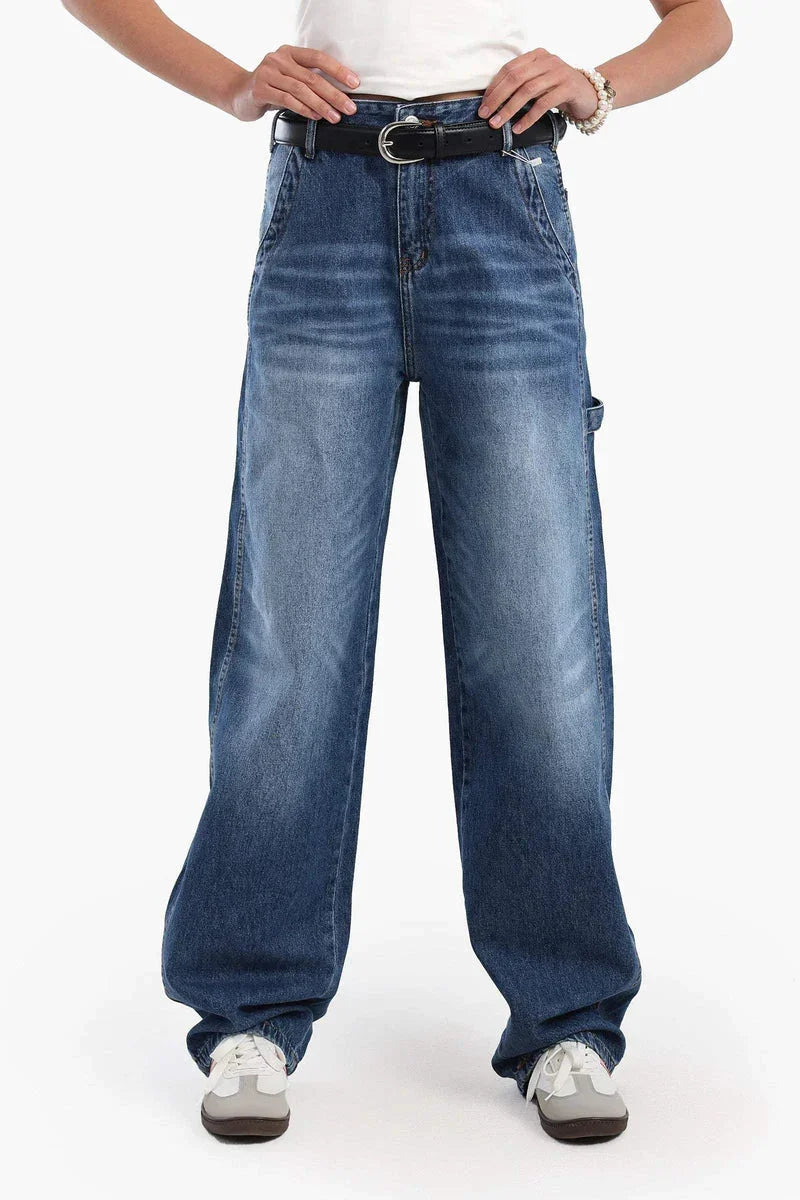 Carina - High Waist Washed Jeans 1