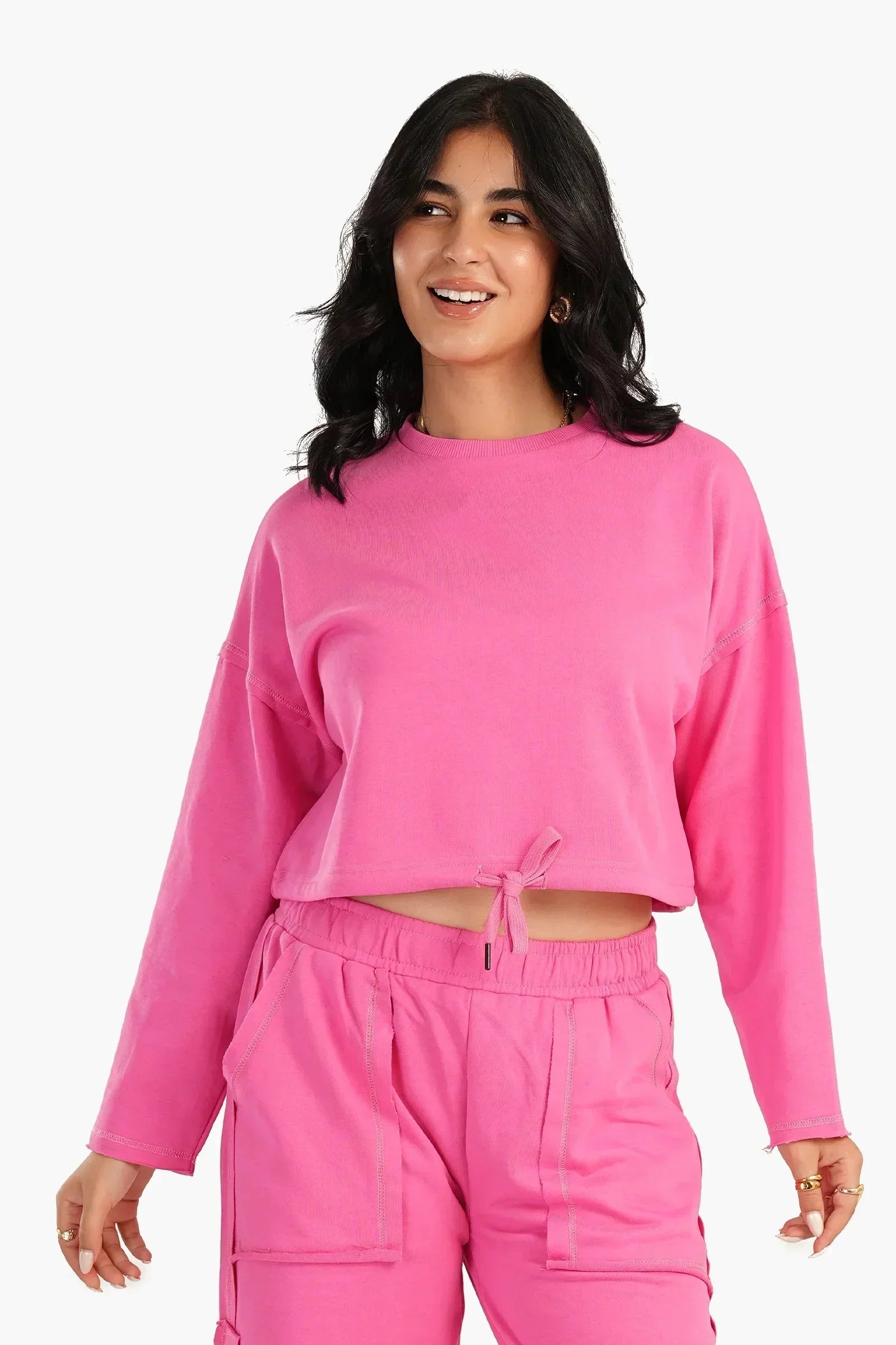 Carina - Cropped Plain Lounge Sweatshirt 2