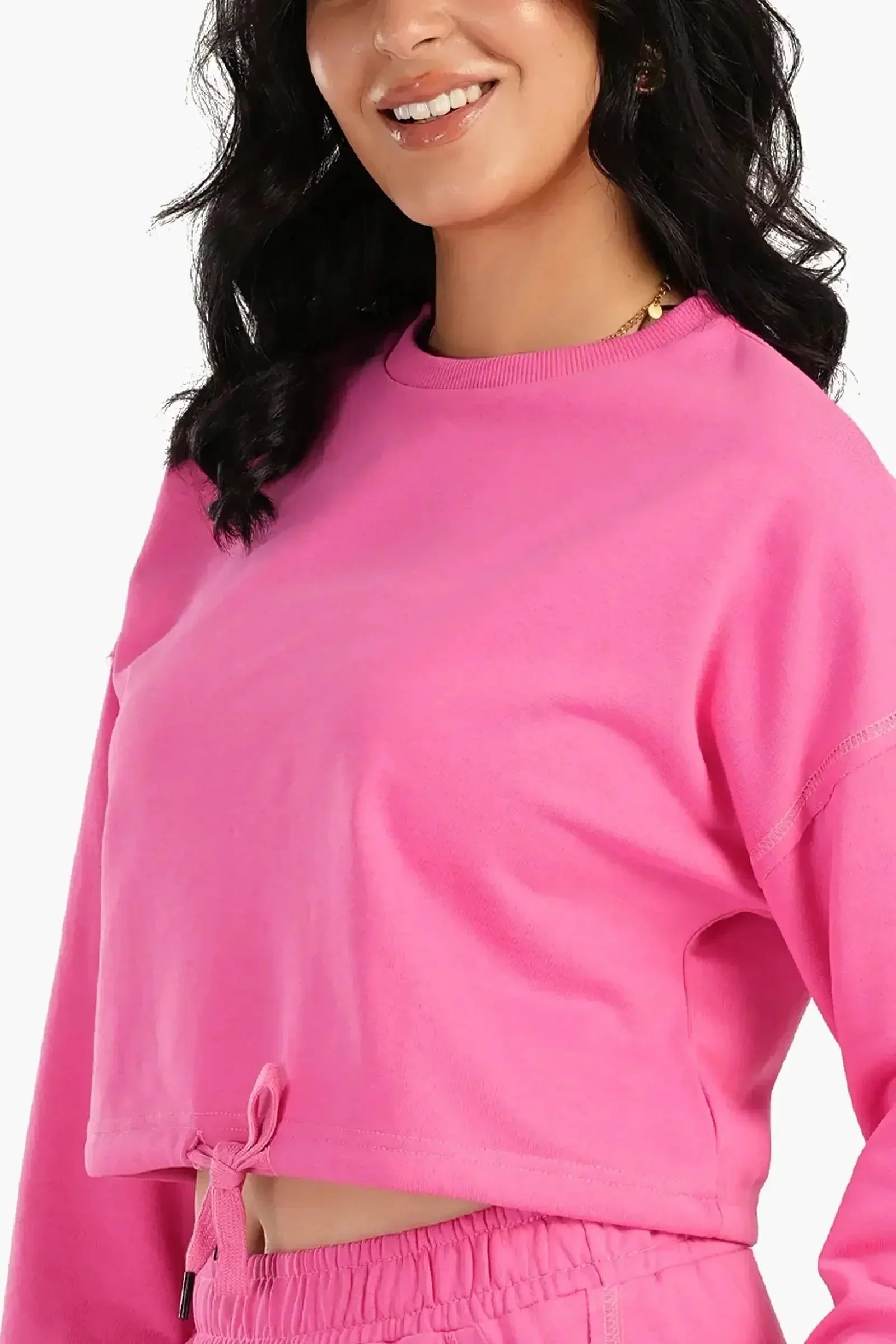 Carina - Cropped Plain Lounge Sweatshirt 4