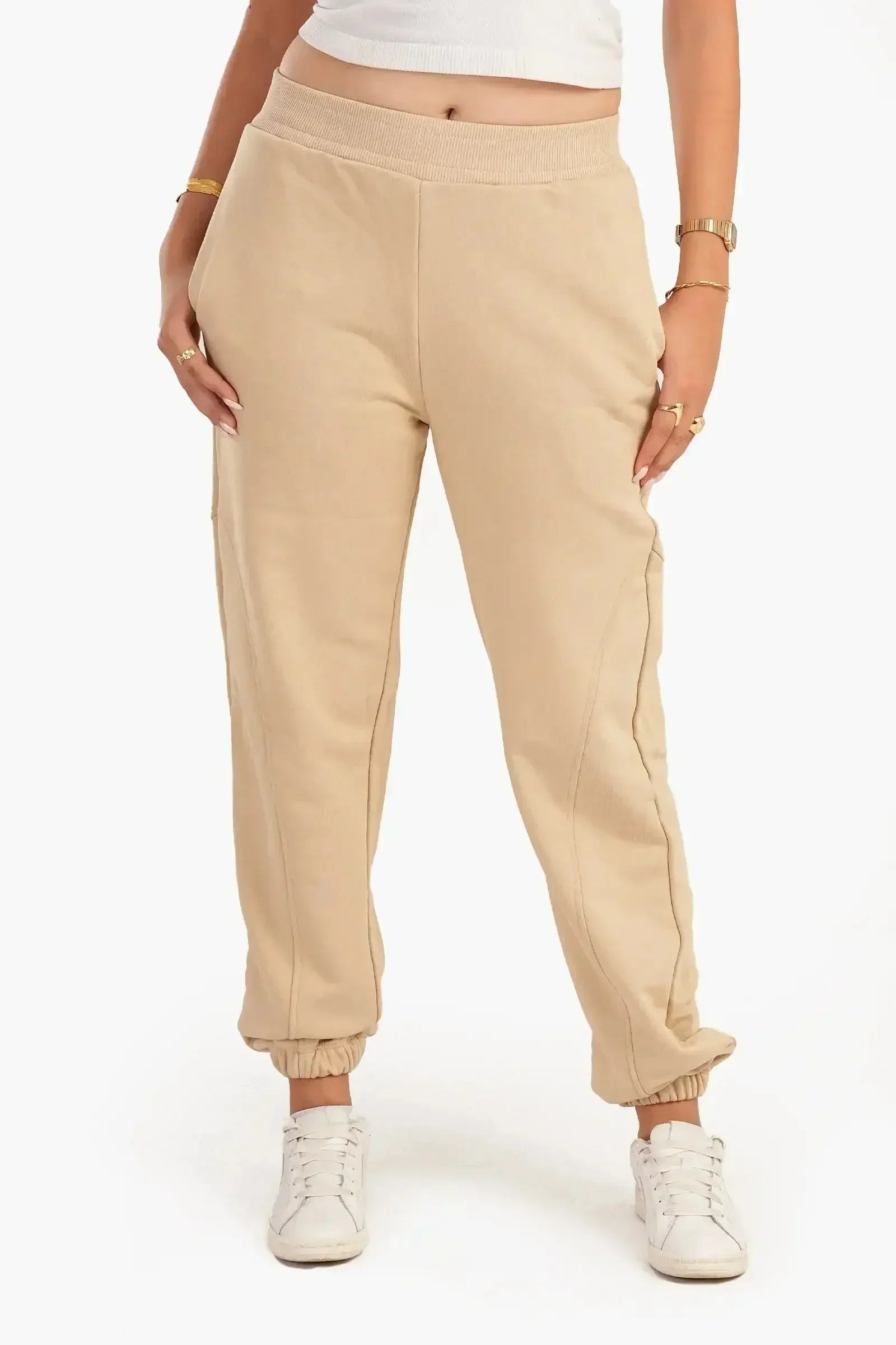 Carina - Milton Beige Lounge Pants 1