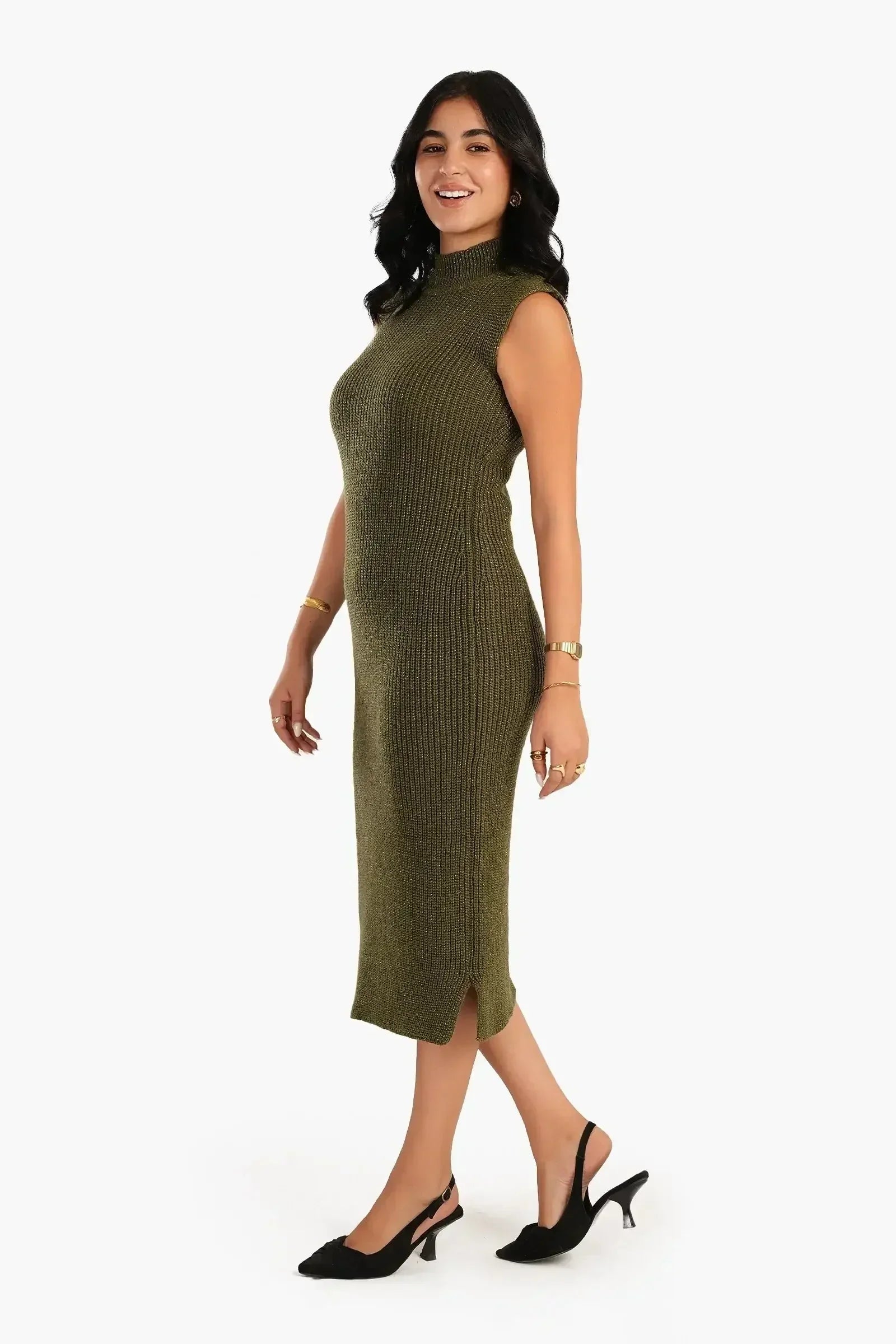 Carina - High Neck Sleeveless Dress 1