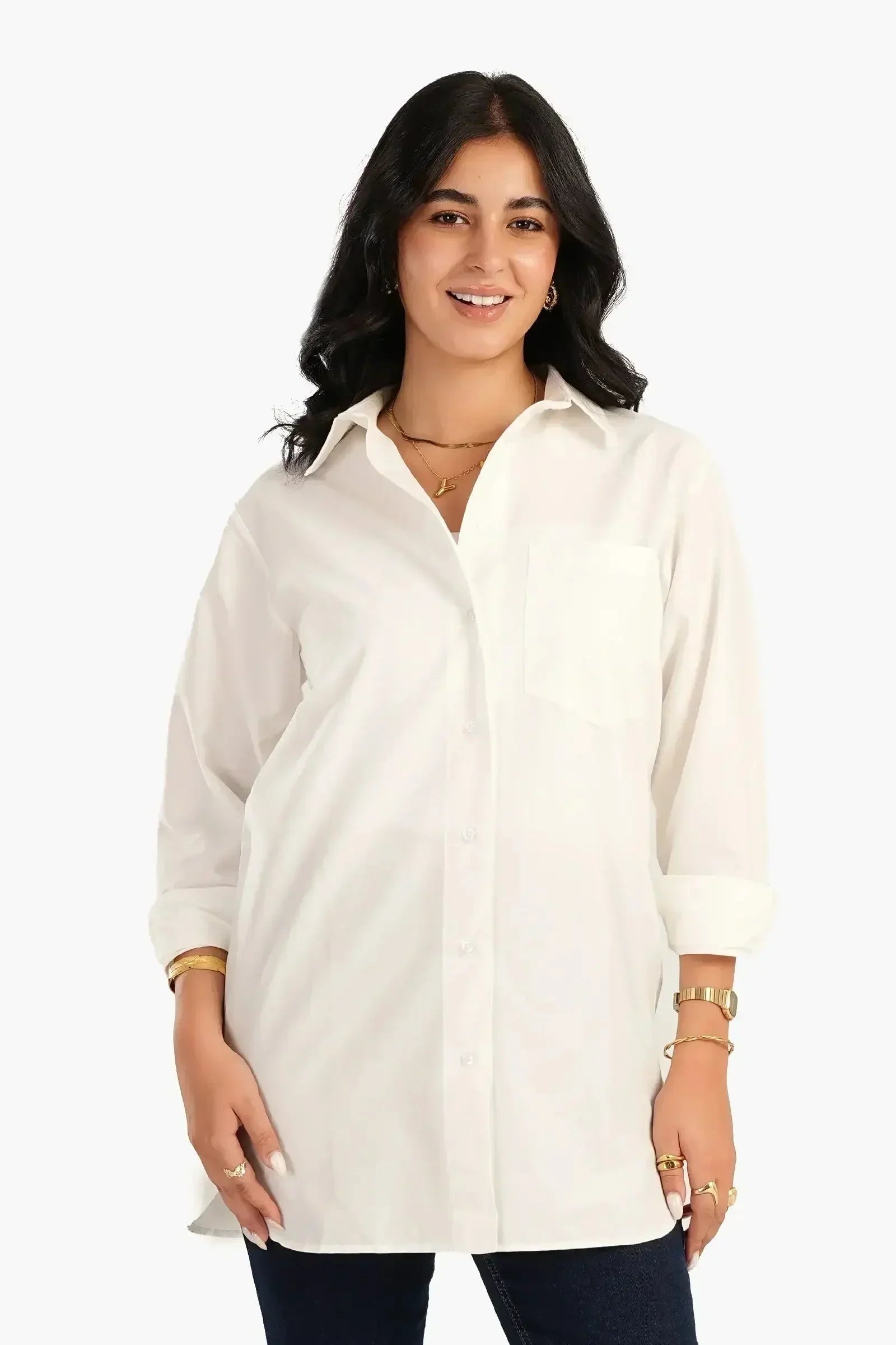 Carina - Poplin Shirt with Chest Pocket 9